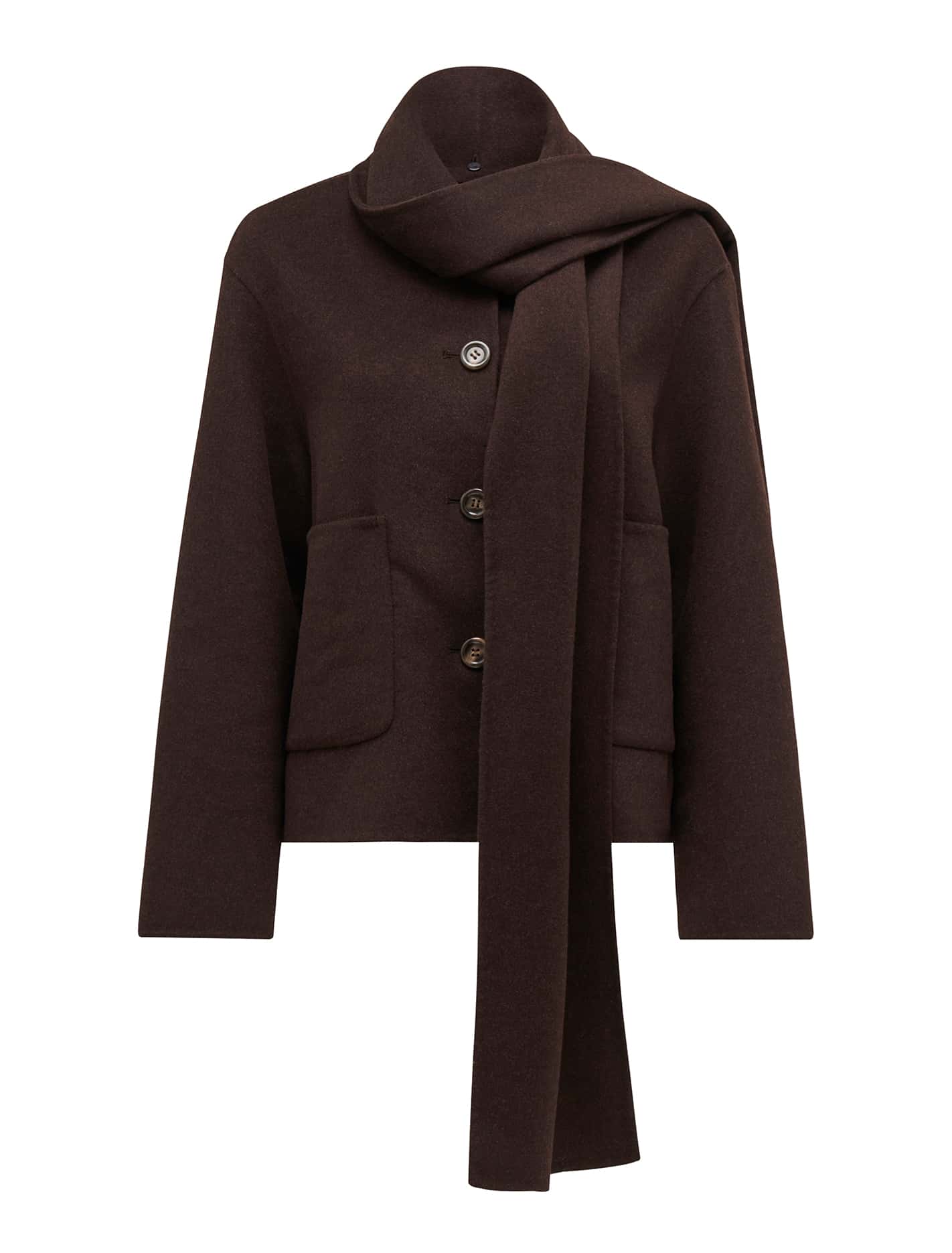 Stella Scarf Coat Chocolate_mannequin