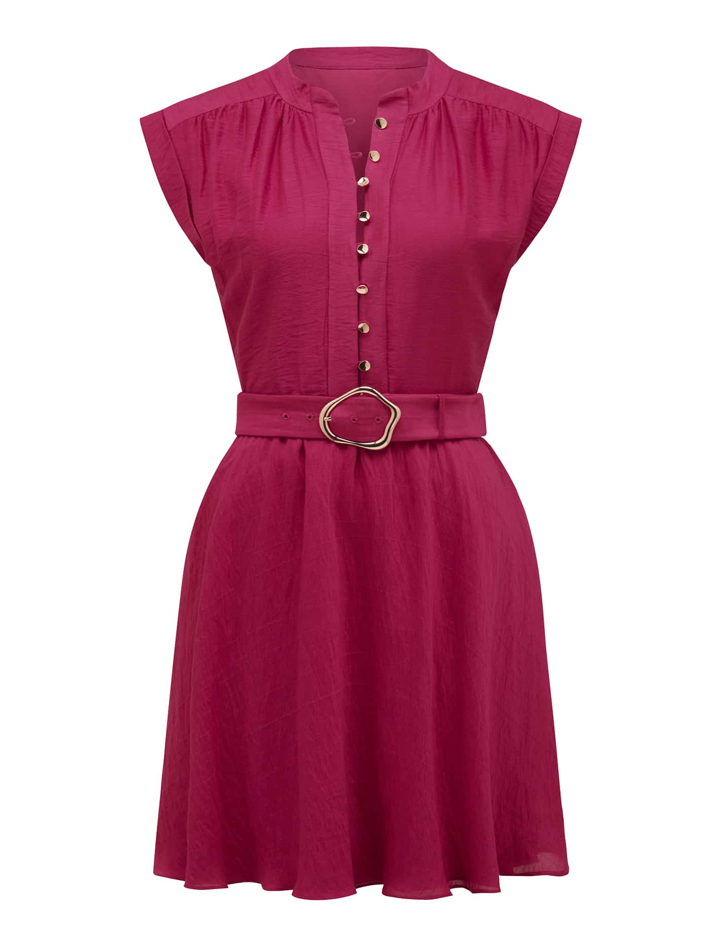 Lucille Textured Belted Mini Claret_mannequin