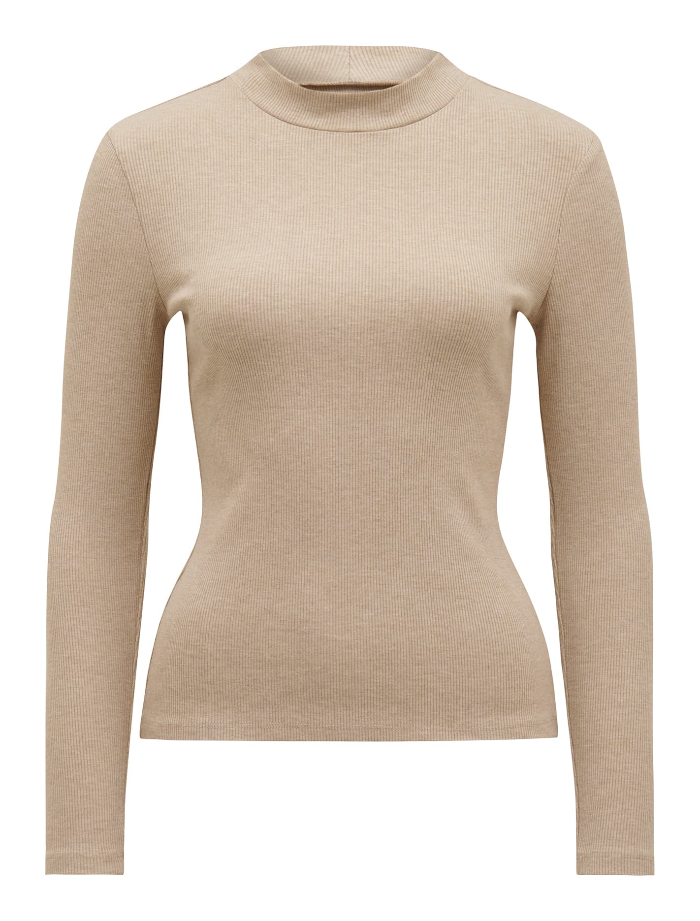 Winona Rib Long Sleeve Top Camel Marle_mannequin