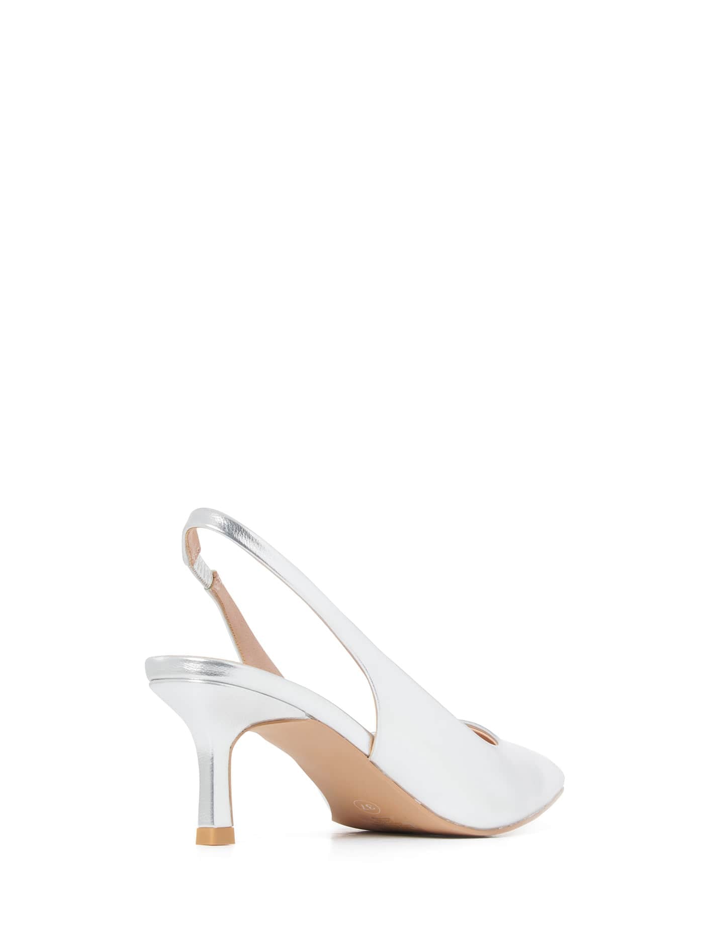 Nadine Slingback Pump Silver_mannequin