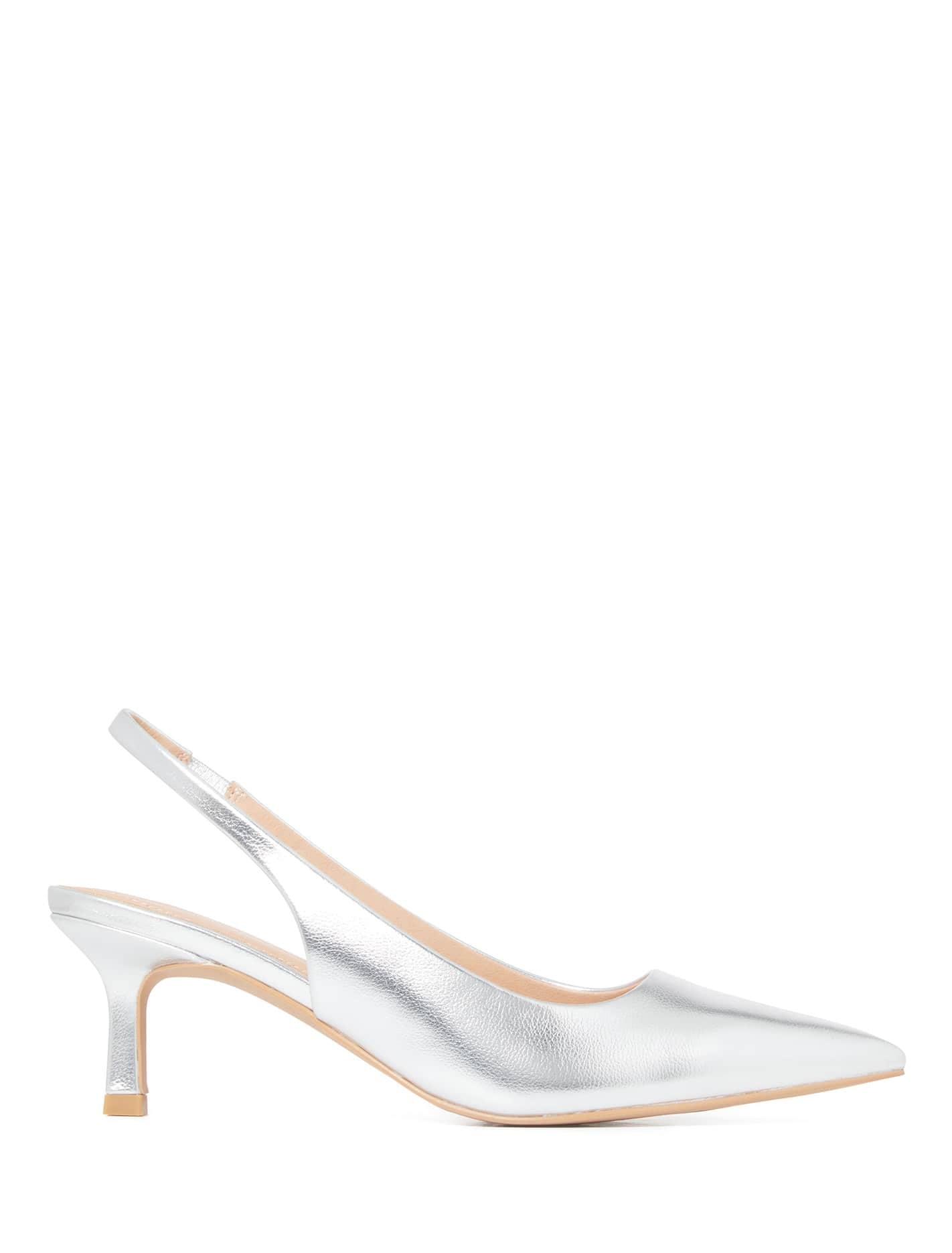Nadine Slingback Pump Silver_mannequin