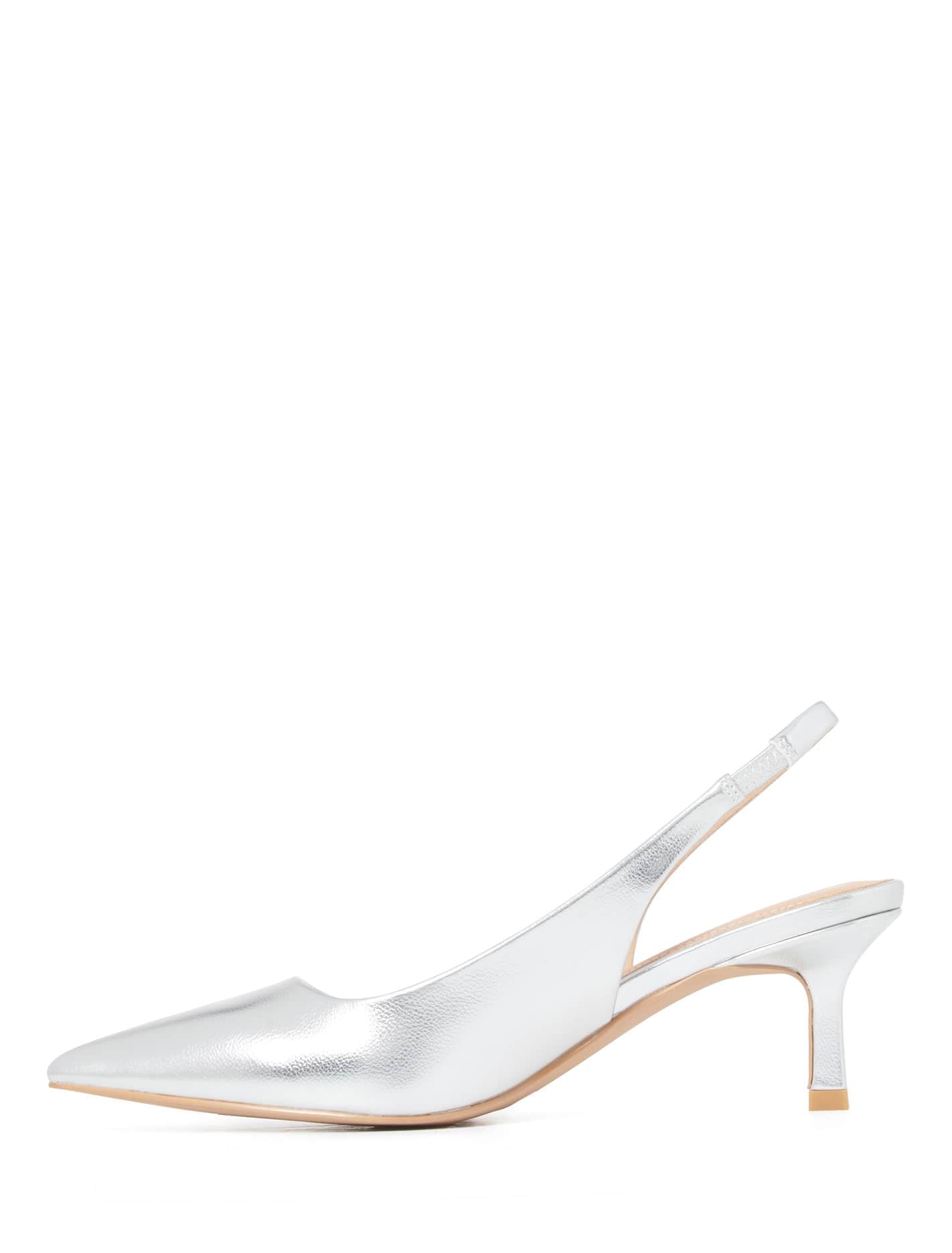 Nadine Slingback Pump Silver_mannequin