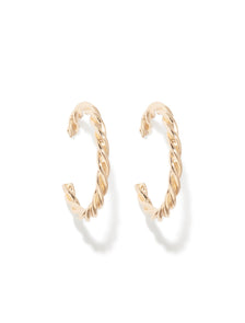 Taylor Twist Large Hoop Gold_mannequin