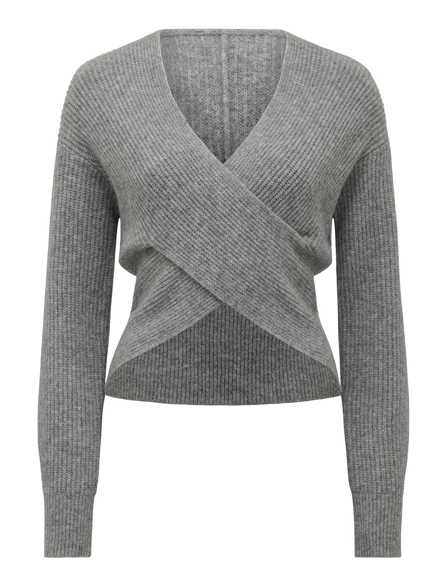 Freya Wrap Co Ord Jumper Grey_mannequin