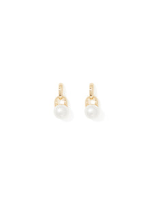 Patrice Pearl Small Drop Earrings Gold/Pearl_mannequin