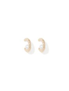 Willow Wavy Pearl Hoop Gold/Pearl_mannequin