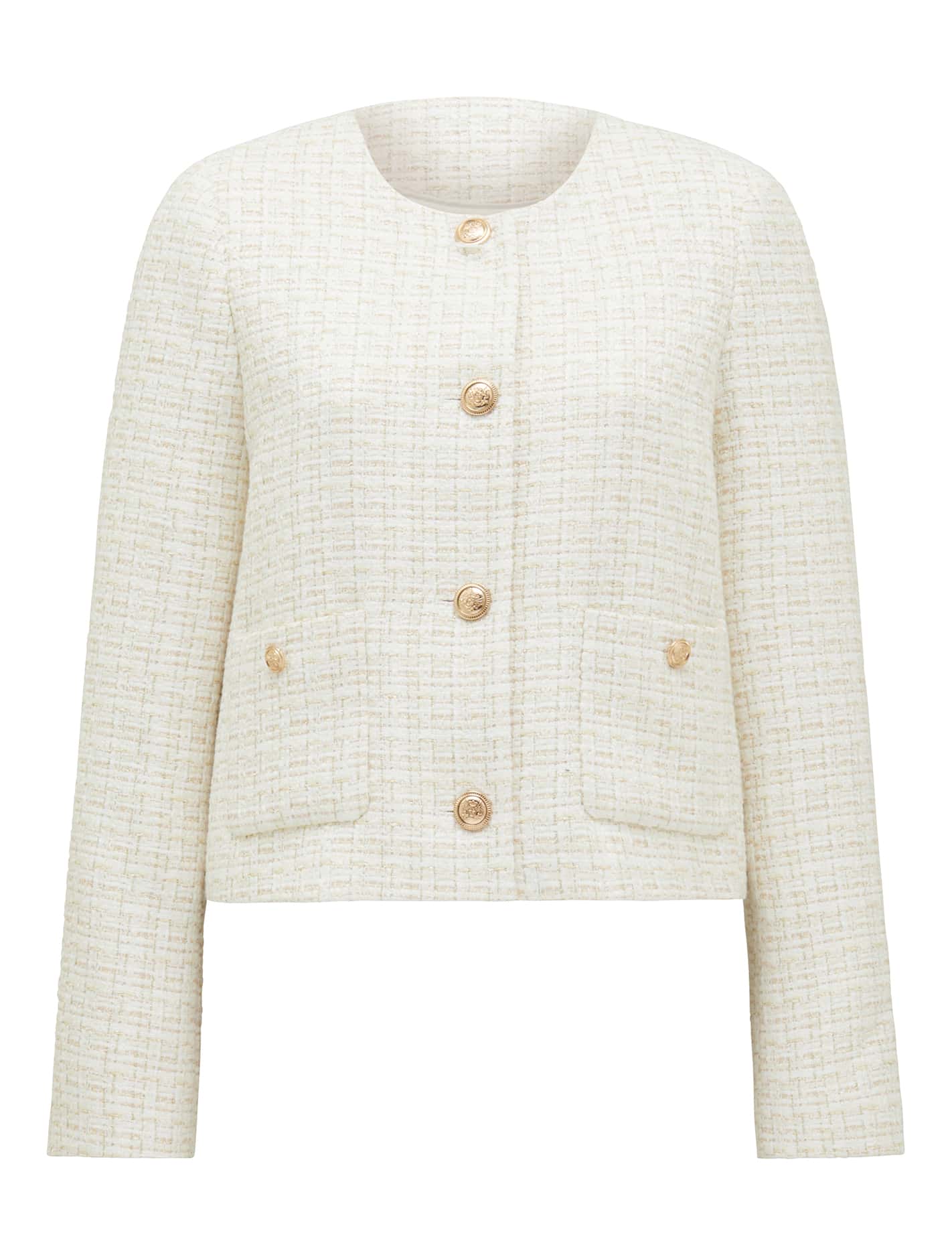Linda Boucle Jacket White/Gold Suit_mannequin