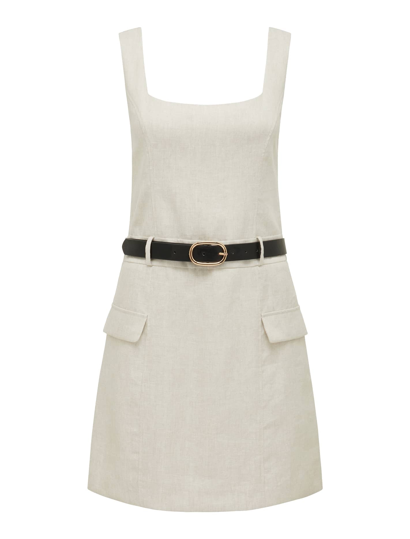 Charlie Belted Linen Mini Natural_mannequin