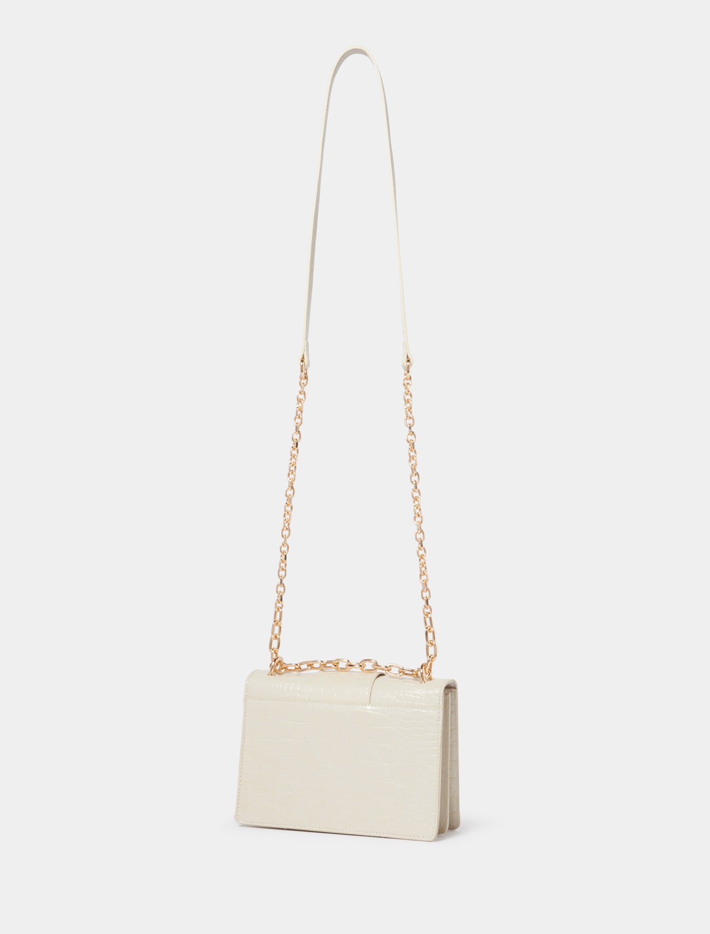 Imogen Chain Lock Crossbody Ivory Croc_mannequin
