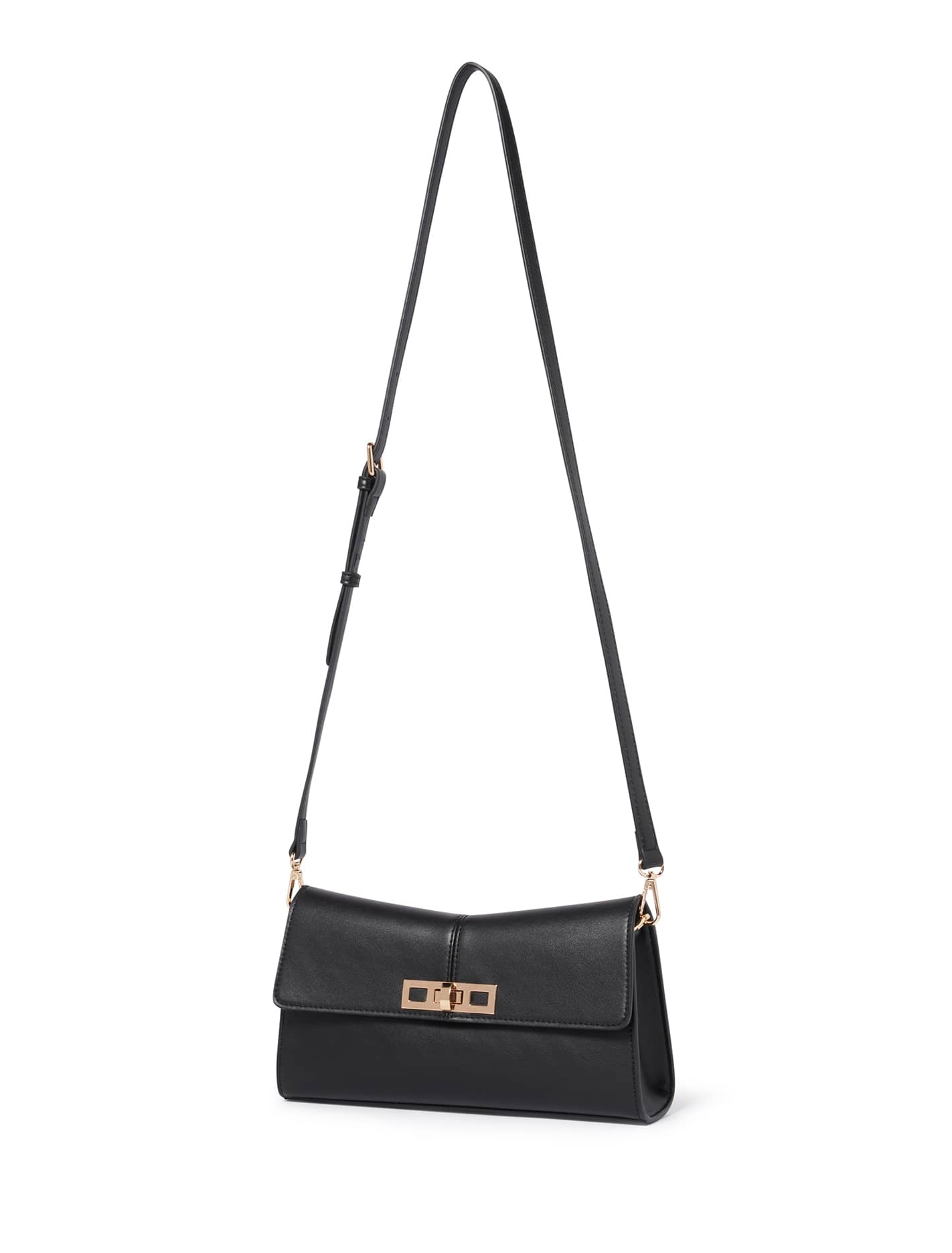Margot Chain Clutch Black_mannequin
