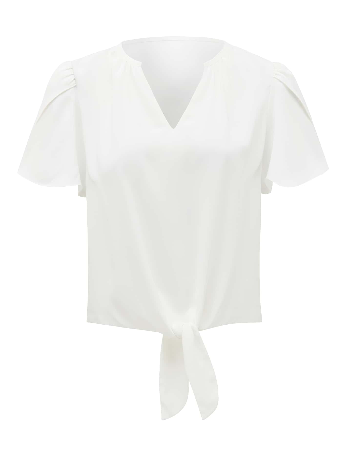 Mila Tie-Front Top Porcelain_mannequin