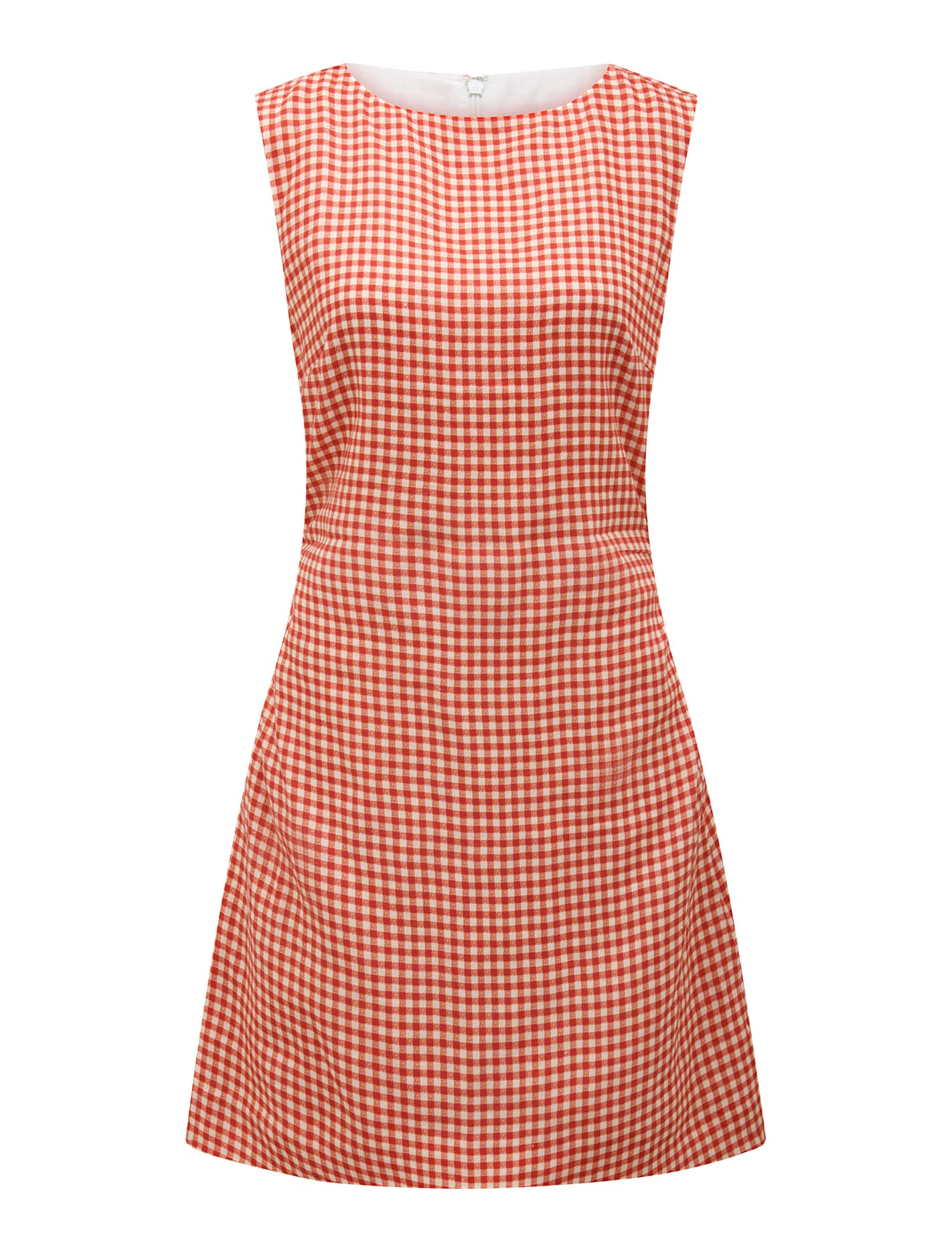 Arianna Linen Mini Dress Cherry Check_mannequin