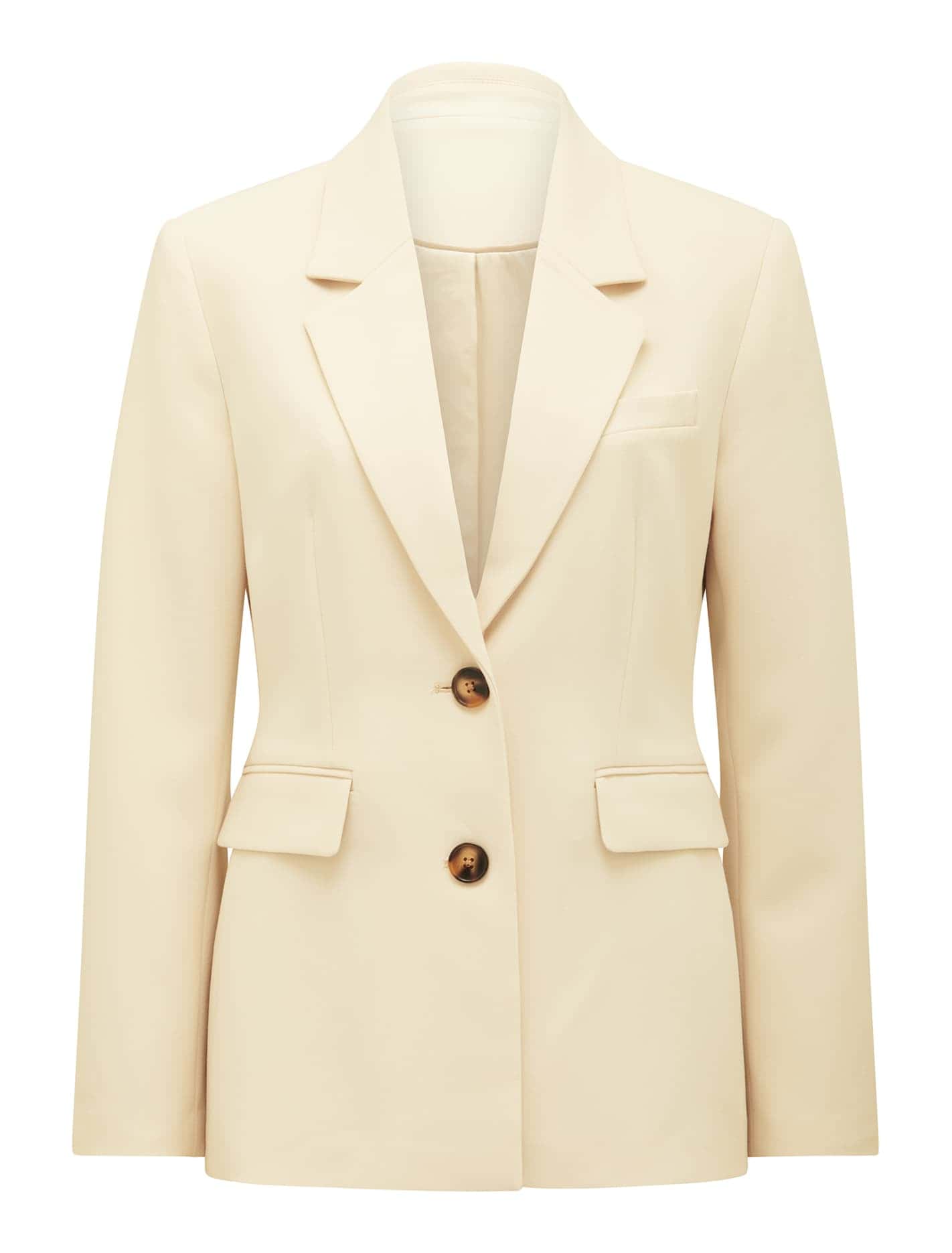 Clarette Petite Nipped Waist Blazer Macadamia Suit_mannequin