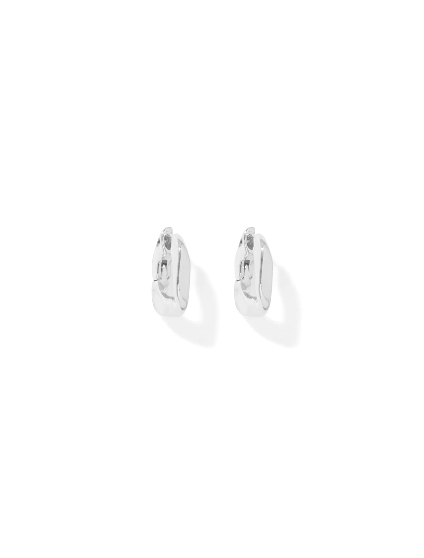 Signature Safia Small Link Earring Silver_mannequin