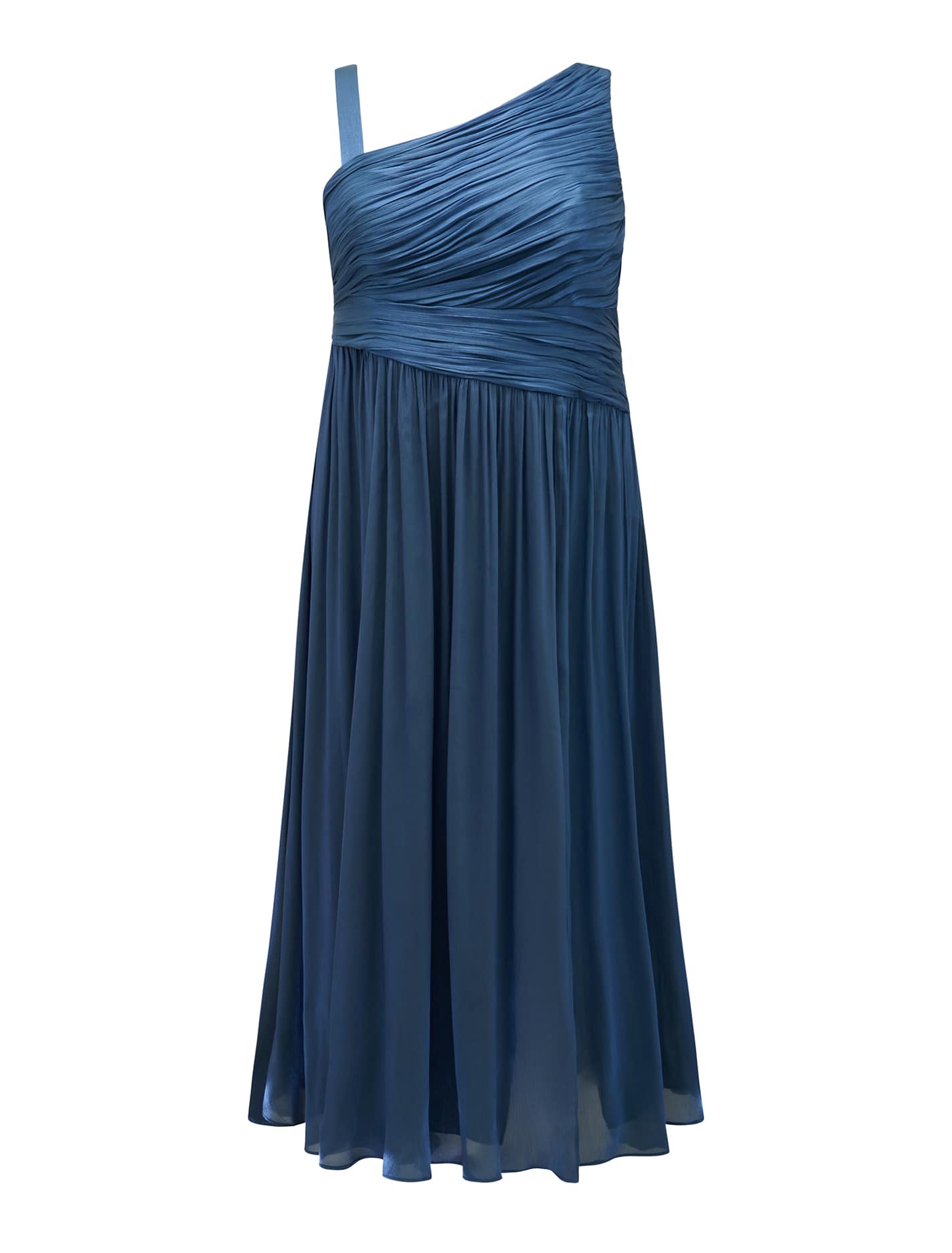 Nya Curve Metallic Asymmetrical Maxi Dress Danish Blue_mannequin