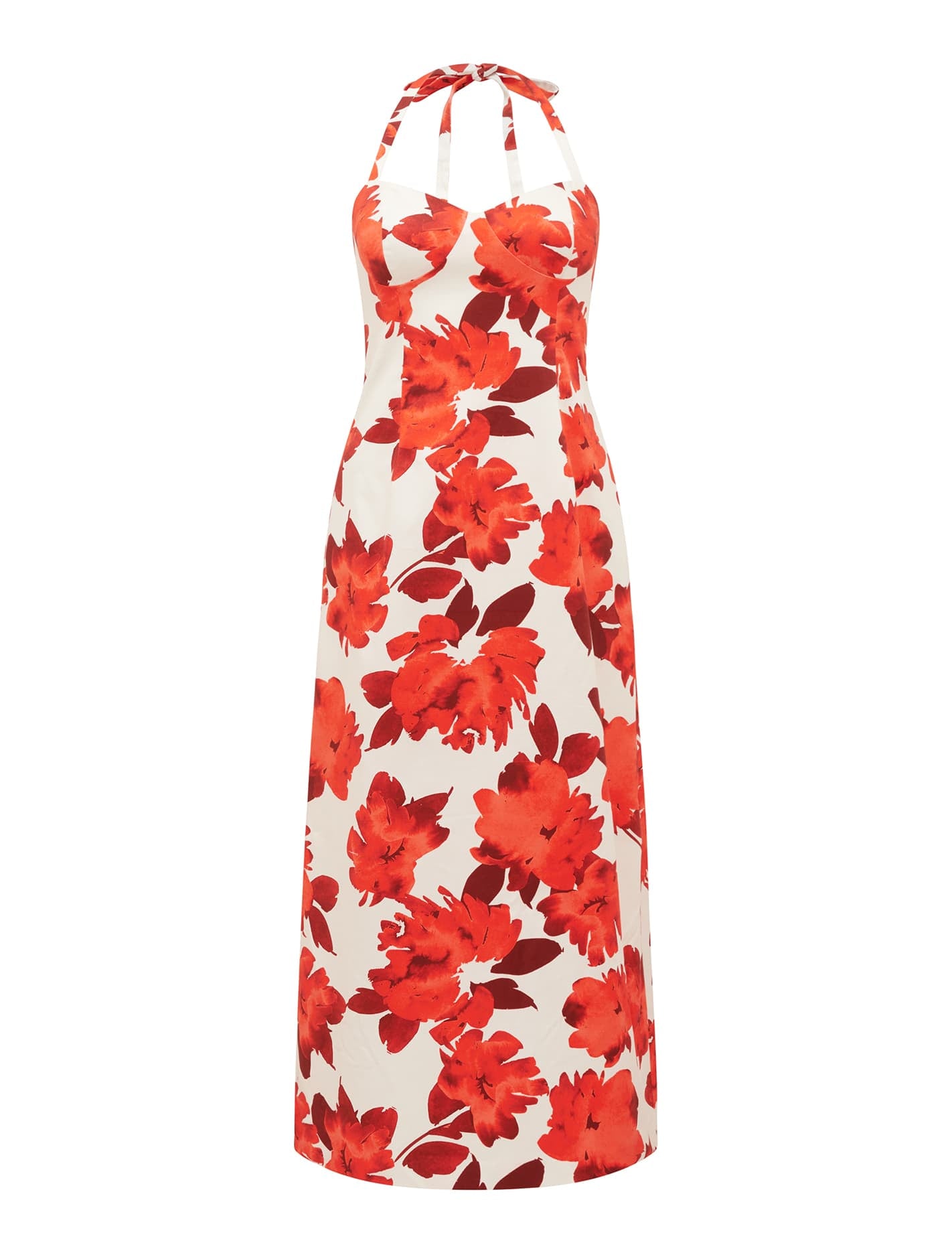 Ariel Halter Midi Dress Devi Floral_mannequin