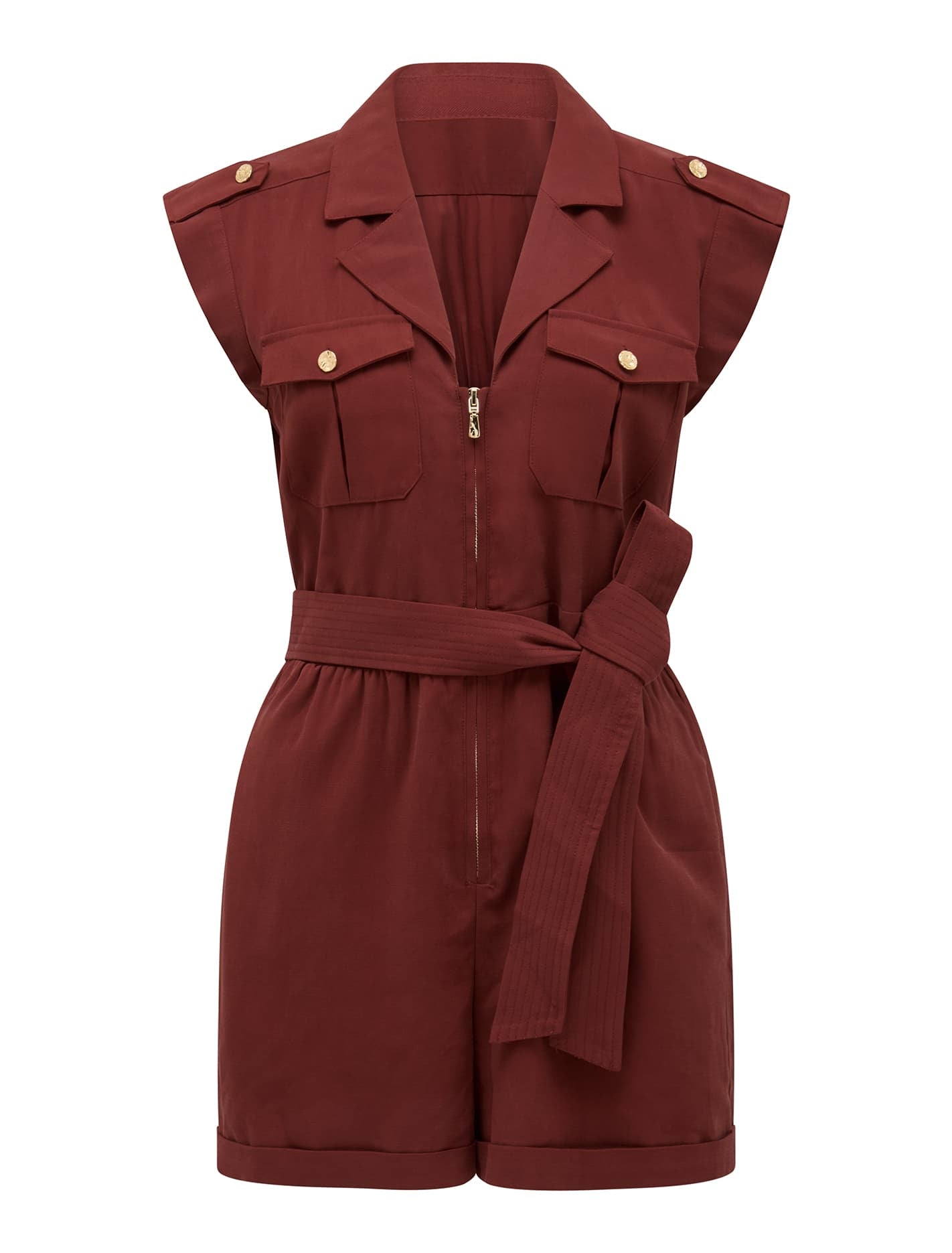 Elka Zip-Detail Playsuit Shiraz_mannequin