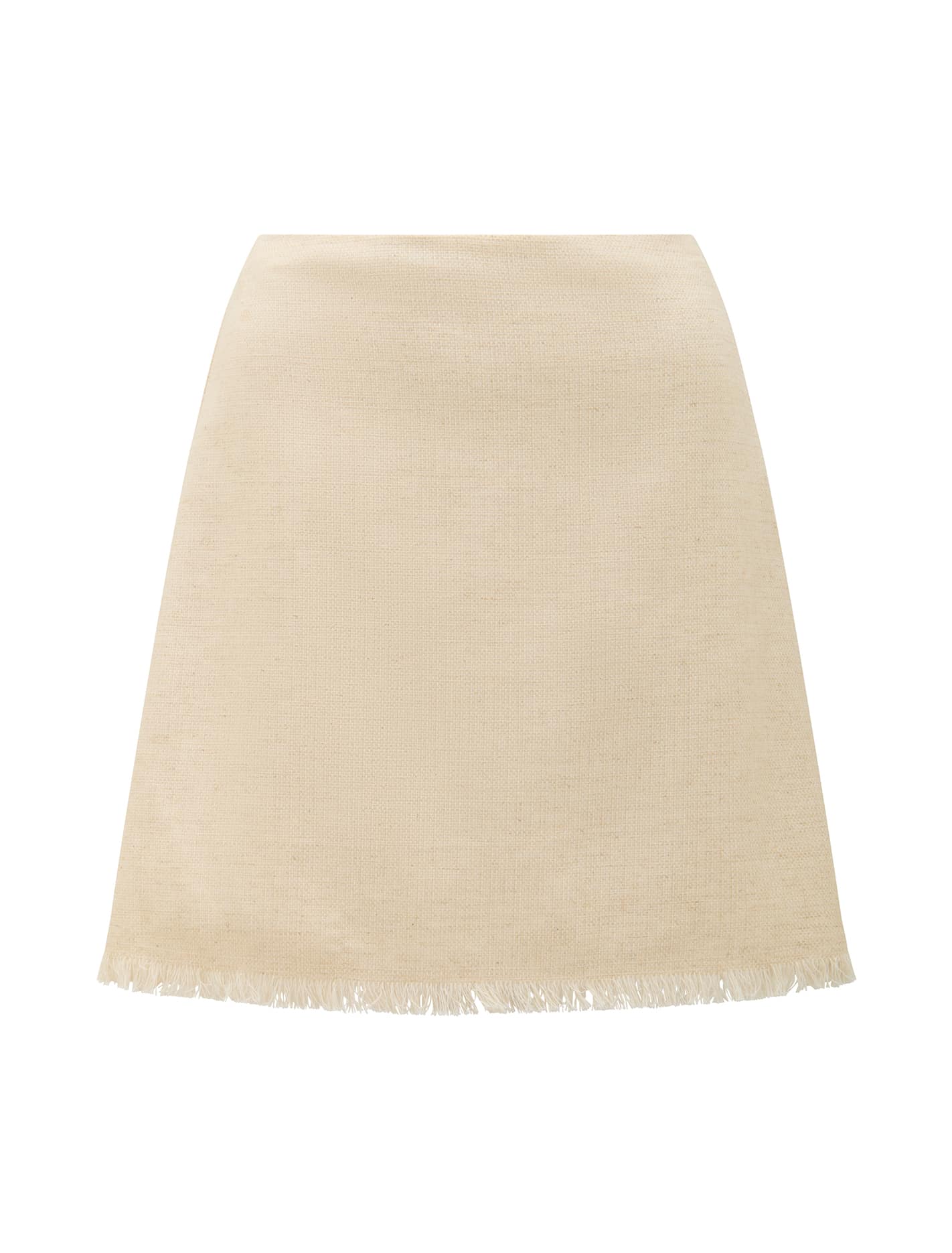 Kora Fringed Edge Mini Skirt Neutral Co-ord_mannequin