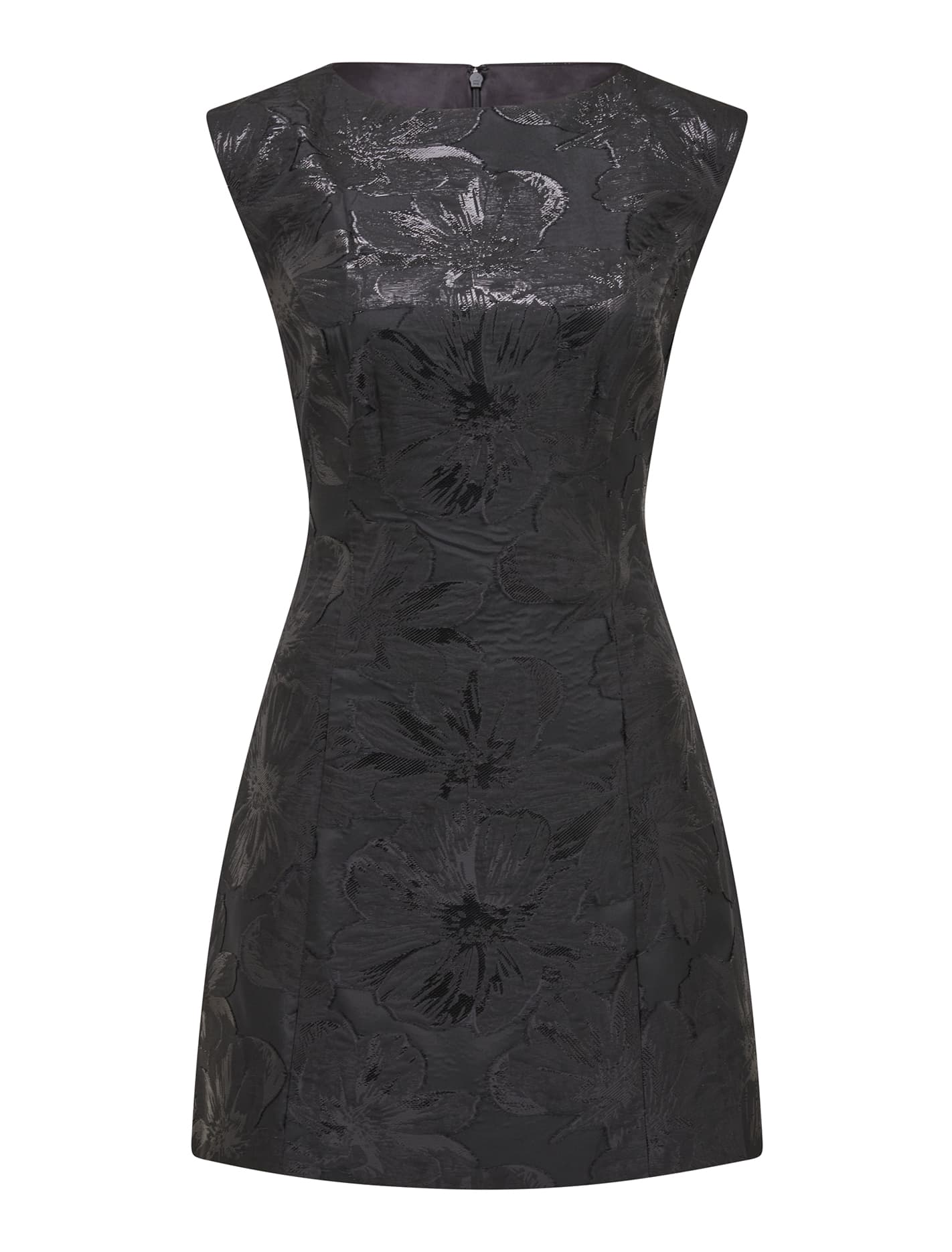 Evan Jacquard Mini Dress Black_mannequin