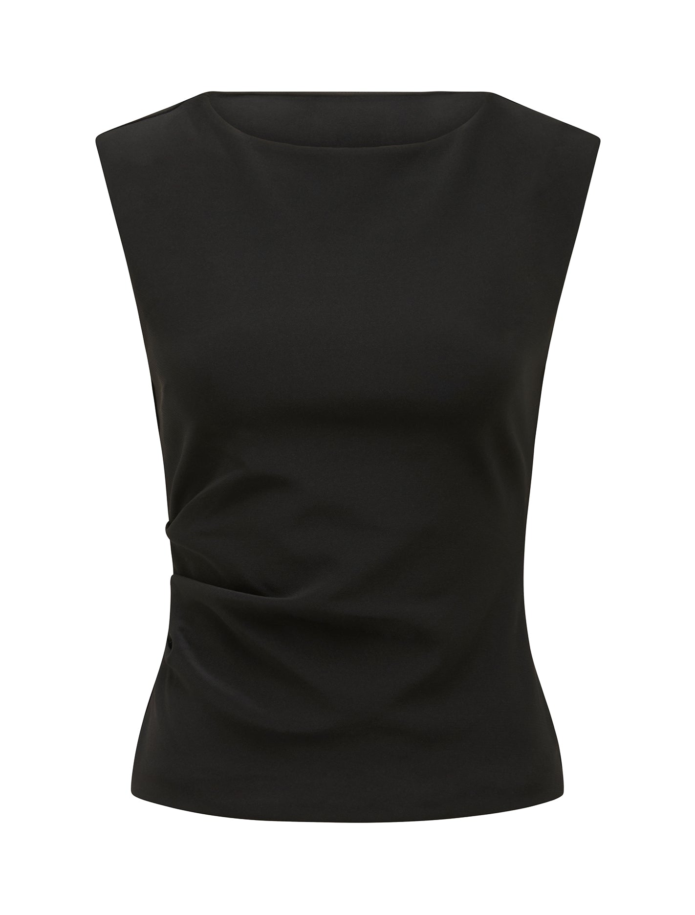 Chloe Shoulder Pad Top Black_mannequin