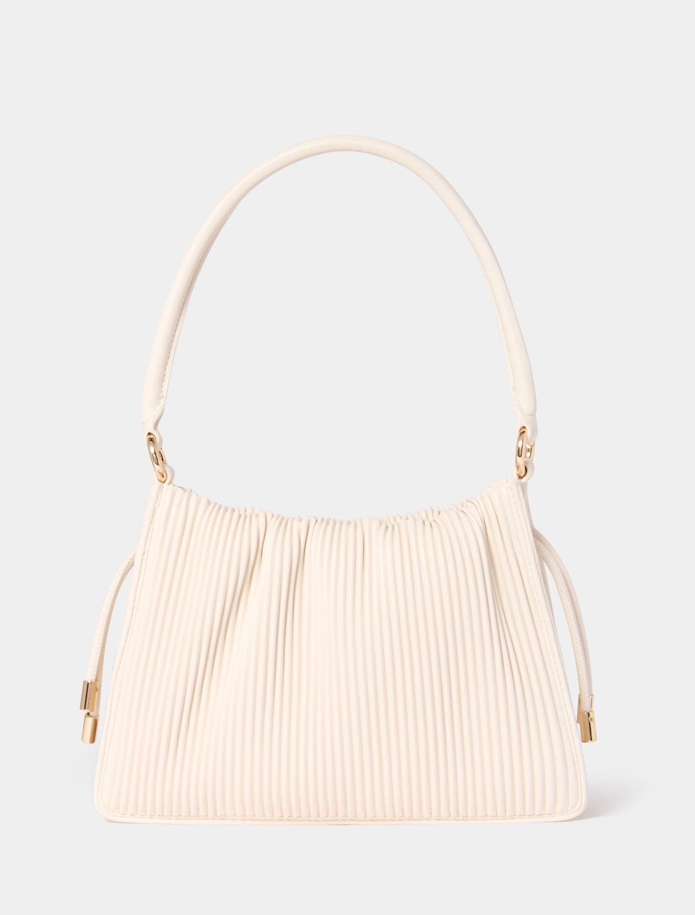 Palmer Medium Pleat Bag Ivory_mannequin