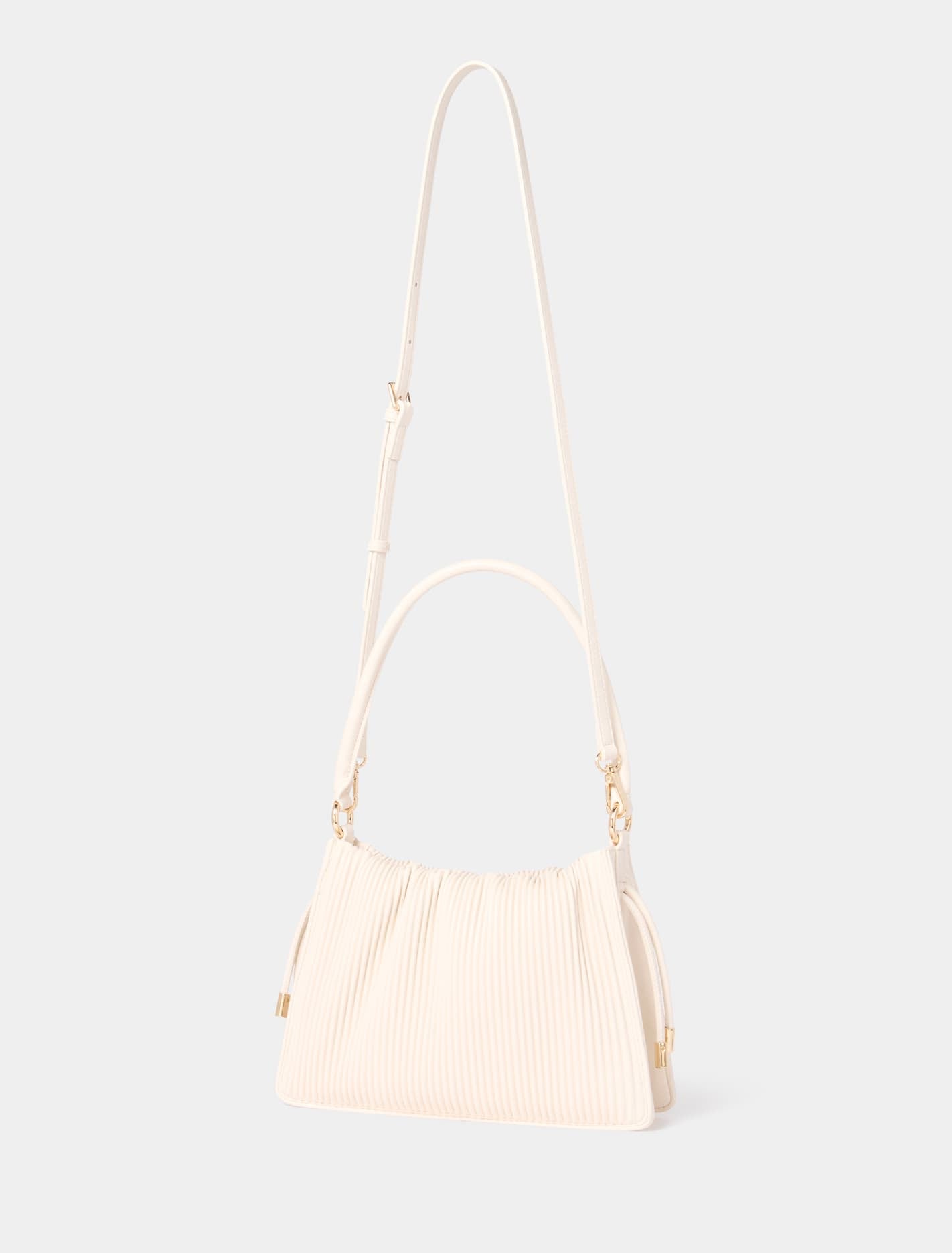 Palmer Medium Pleat Bag Ivory_mannequin
