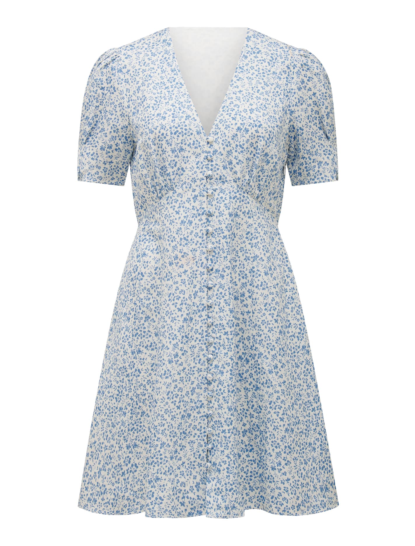 Saffron Printed Mini Sun Dress Blue Park Ditsy_mannequin