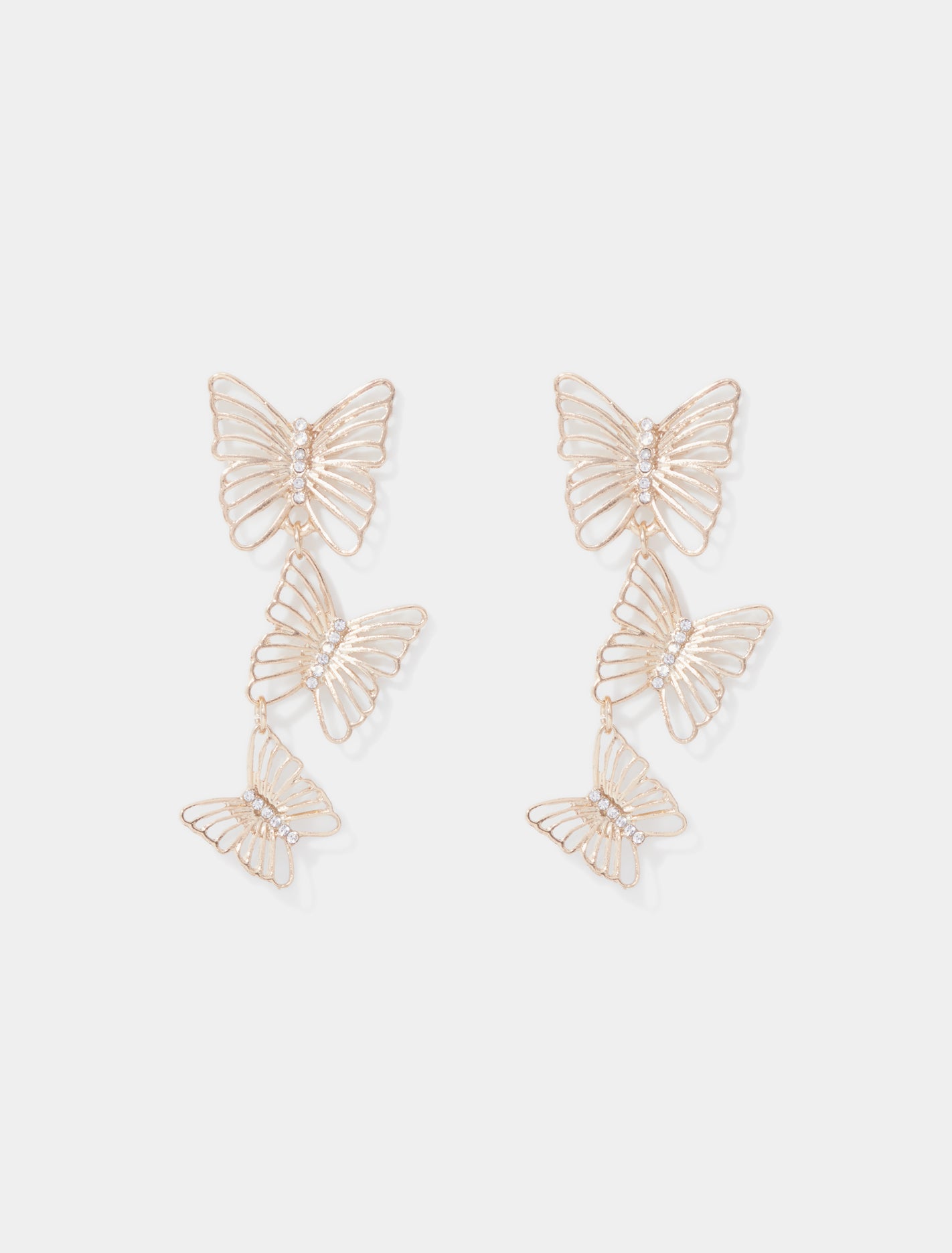 Sorina Layered Butterfly Earring Gold_mannequin