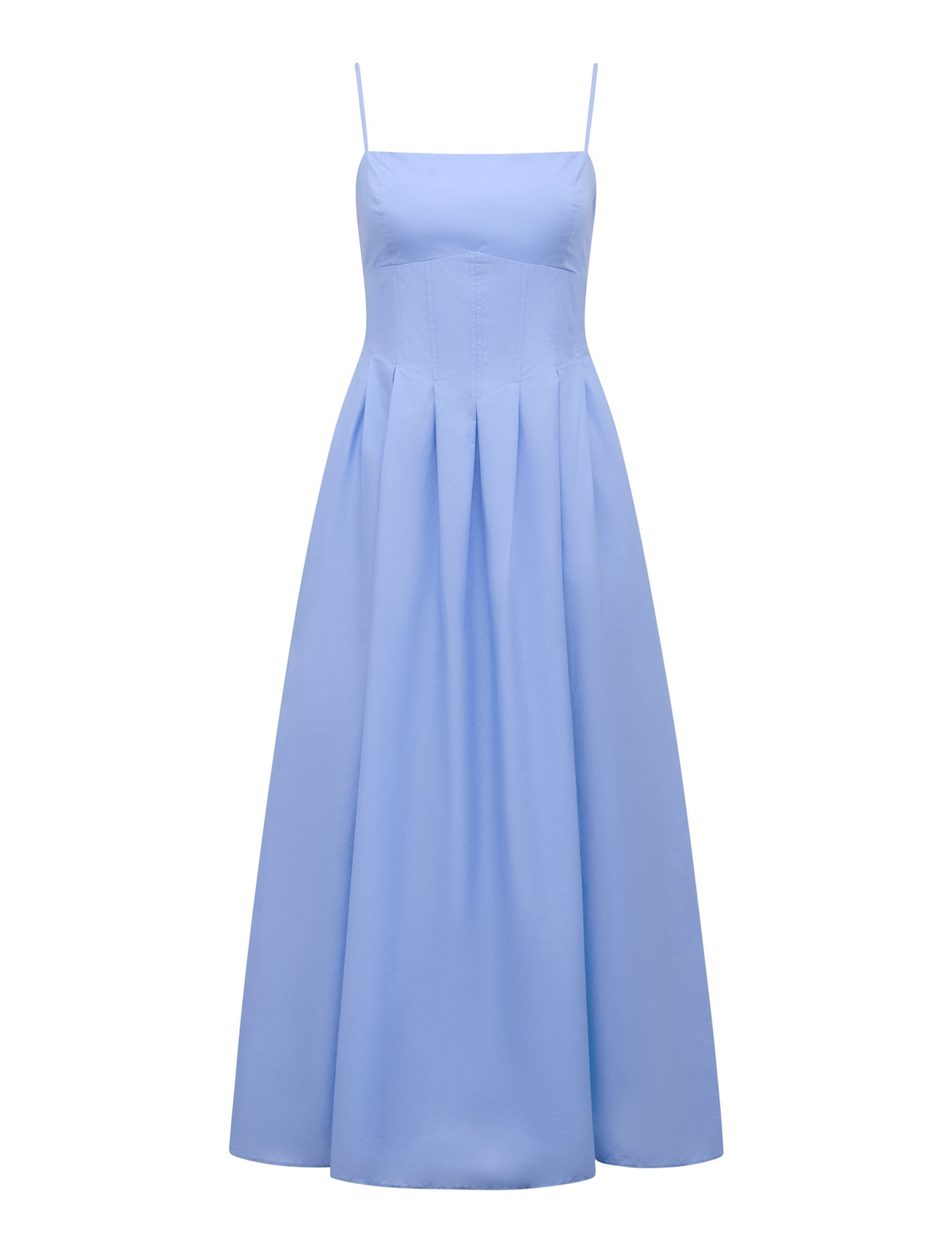 Courtney Cotton Midi Dress Hydrangea_mannequin