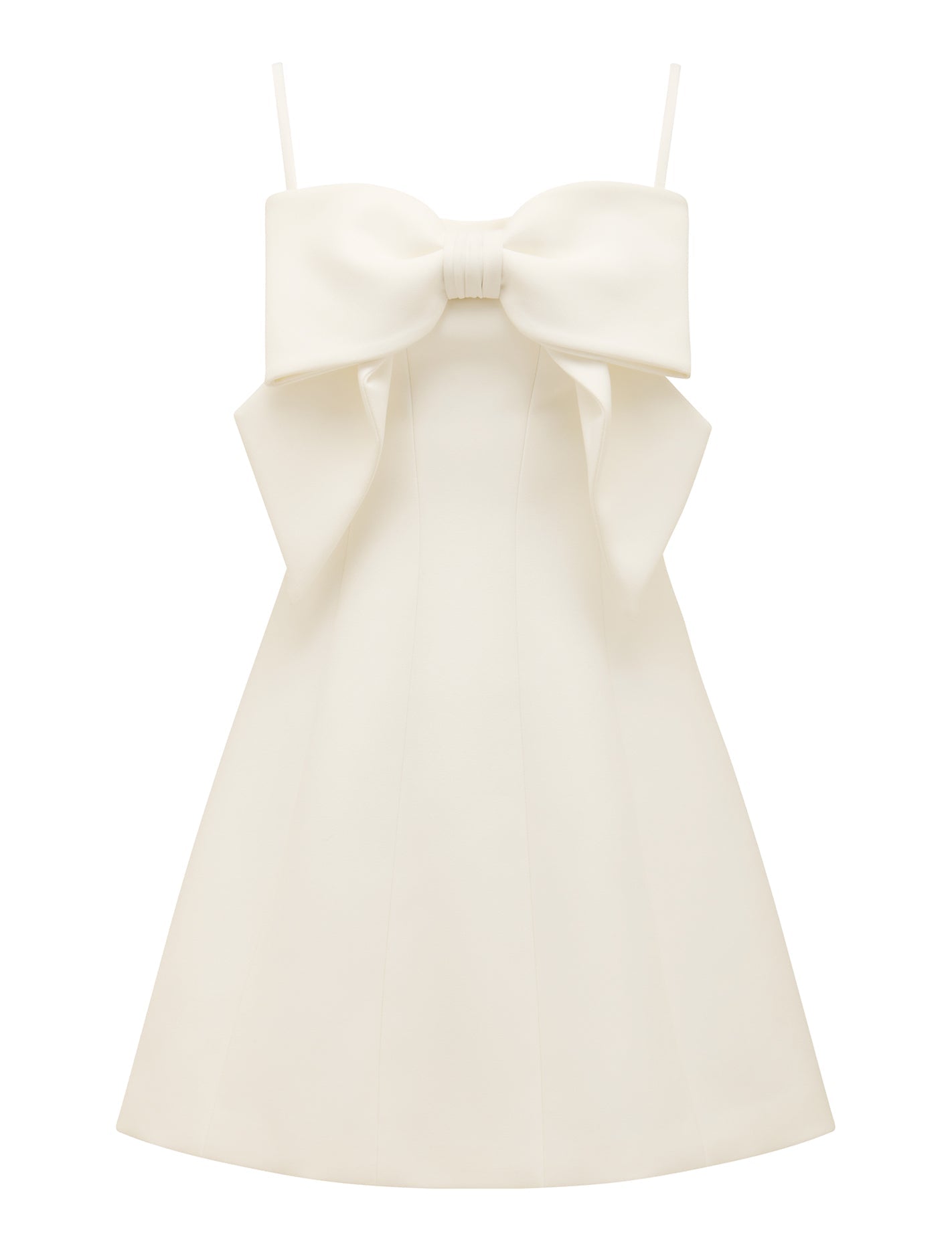 Hayley Bow-Front Mini Dress Porcelain_mannequin