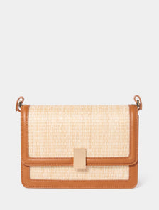 Winslet Woven Crossbody Bag Natural/Tan_mannequin