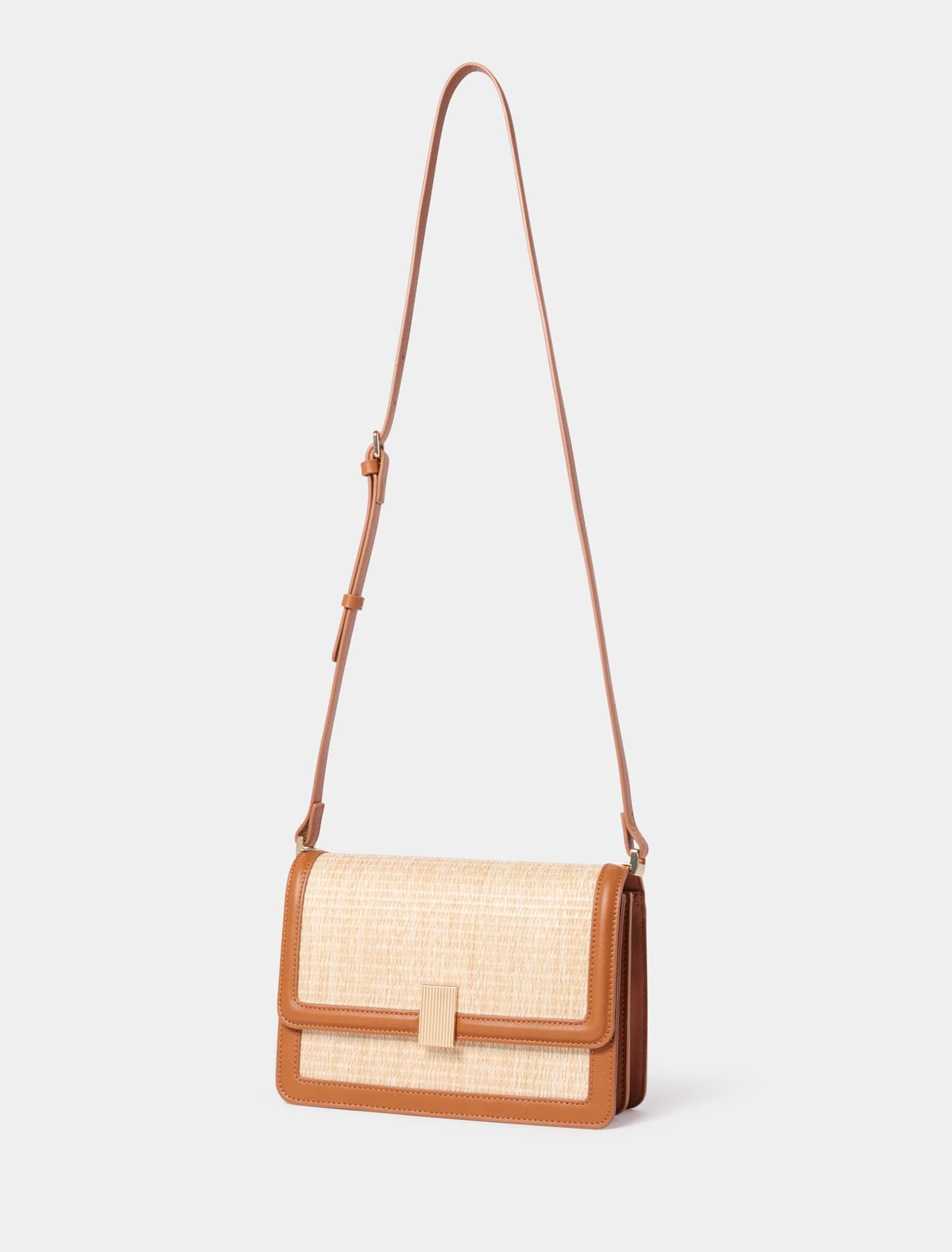 Winslet Woven Crossbody Bag Natural/Tan_mannequin