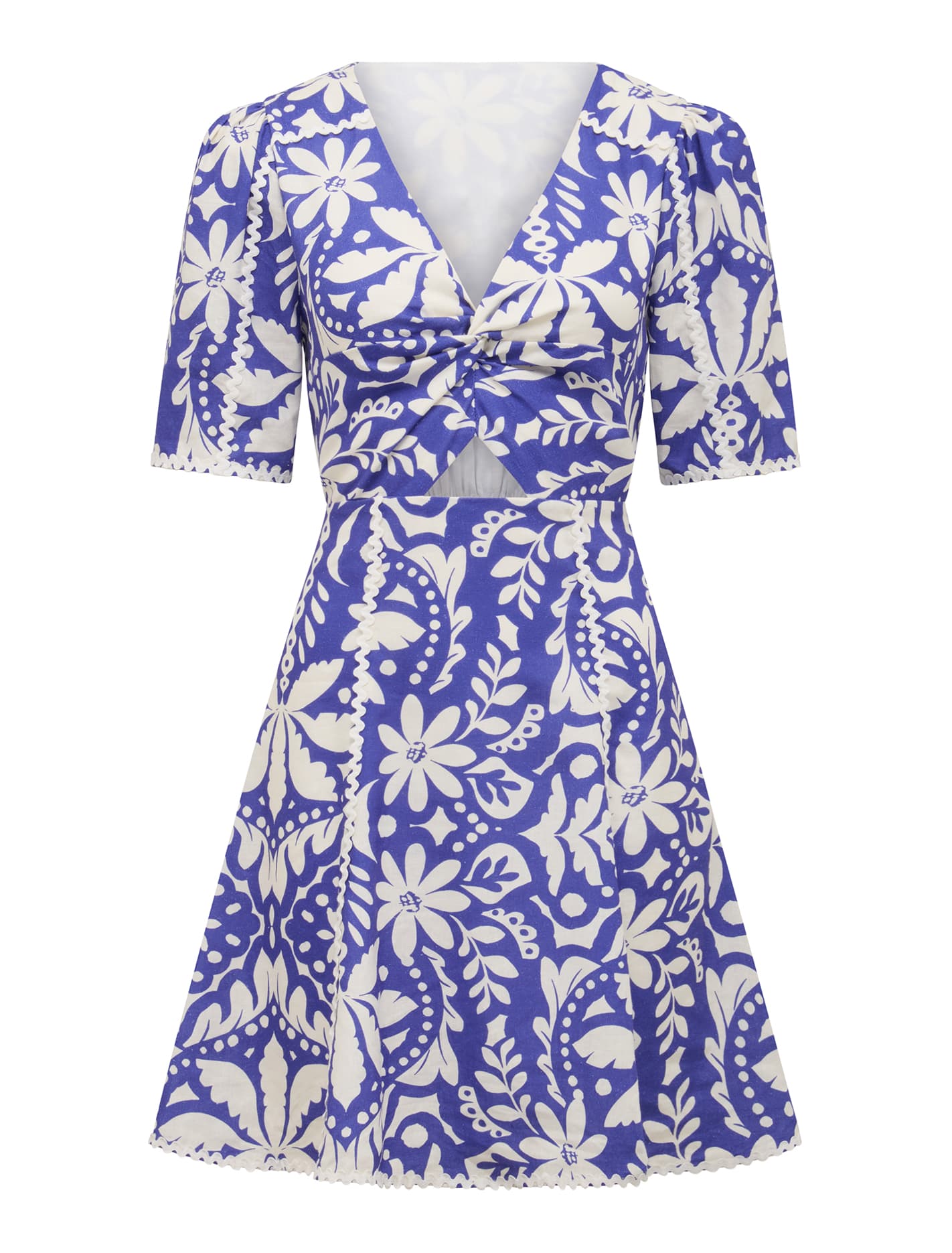 Maria Printed Trim Mini Dress Salinas Tropical_mannequin