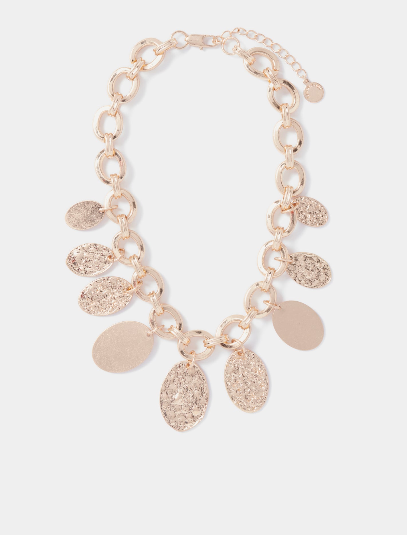 Signature Darielle Disc Necklace Gold_mannequin