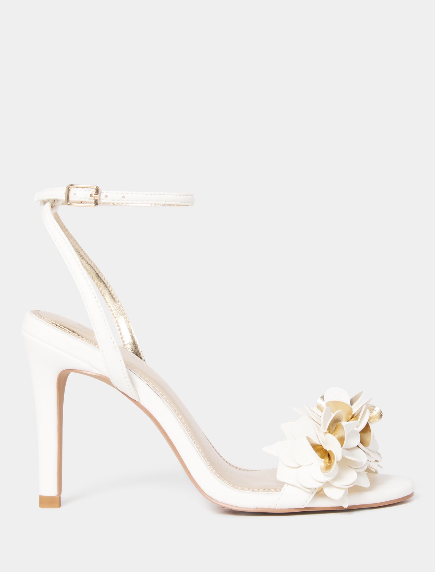 Livia Flower Trim Heel White_mannequin