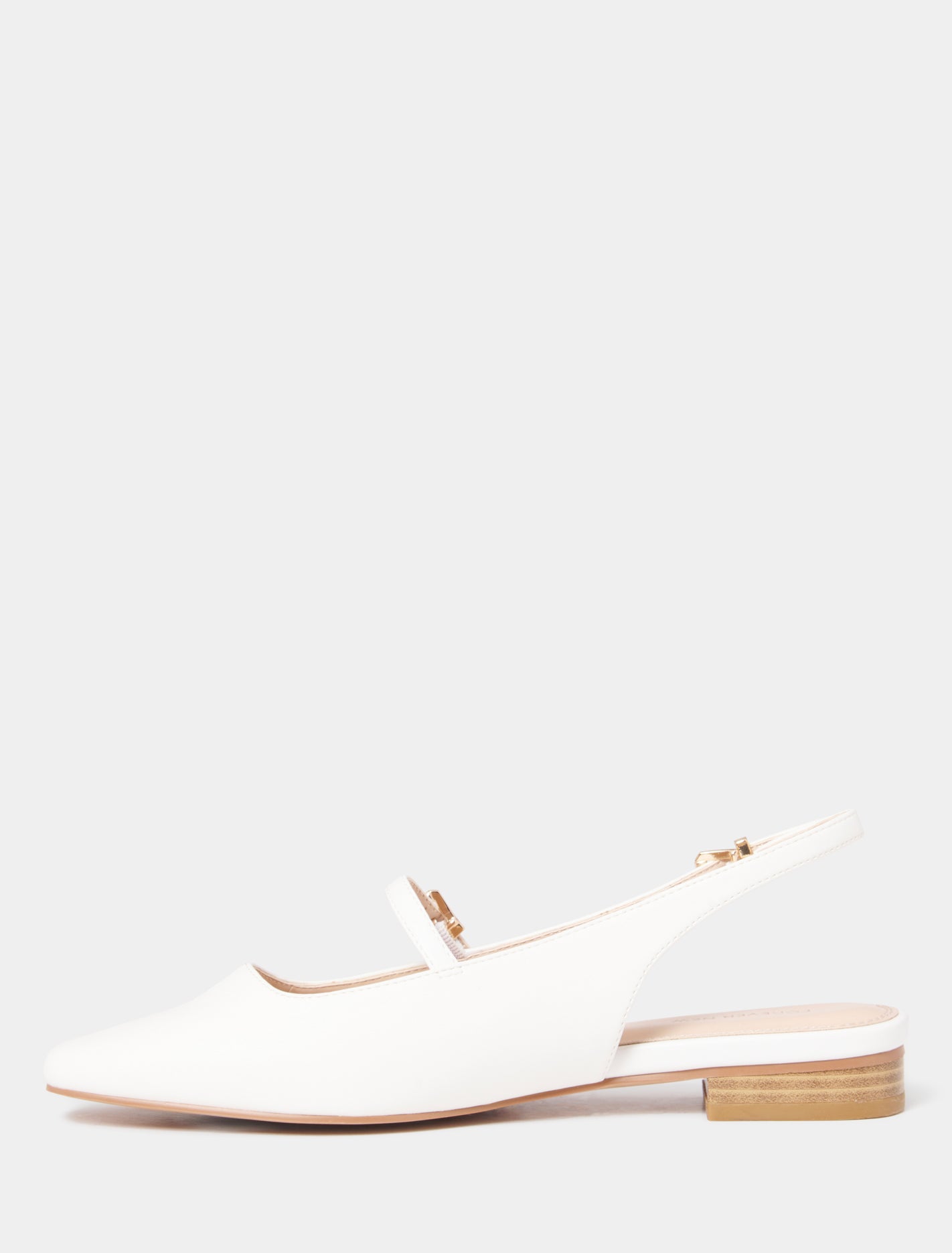Skylar Slingback Flats White_mannequin