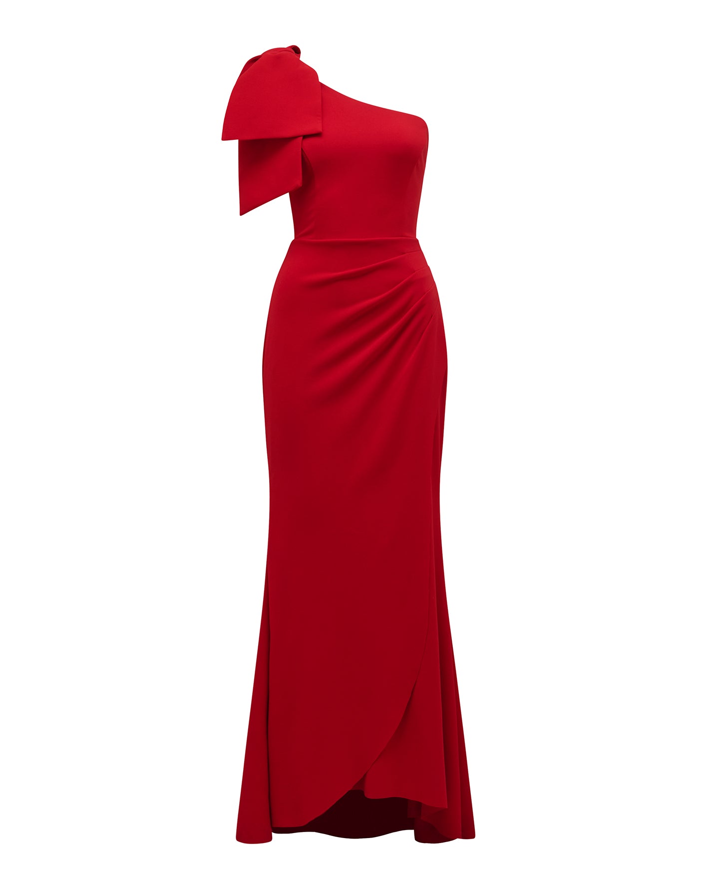 Lisa One-Shoulder Ruffle Dress Salsa_mannequin