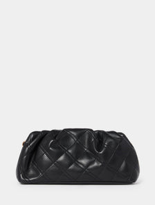 Signature Saskia Soft Quilt Clutch Black_mannequin