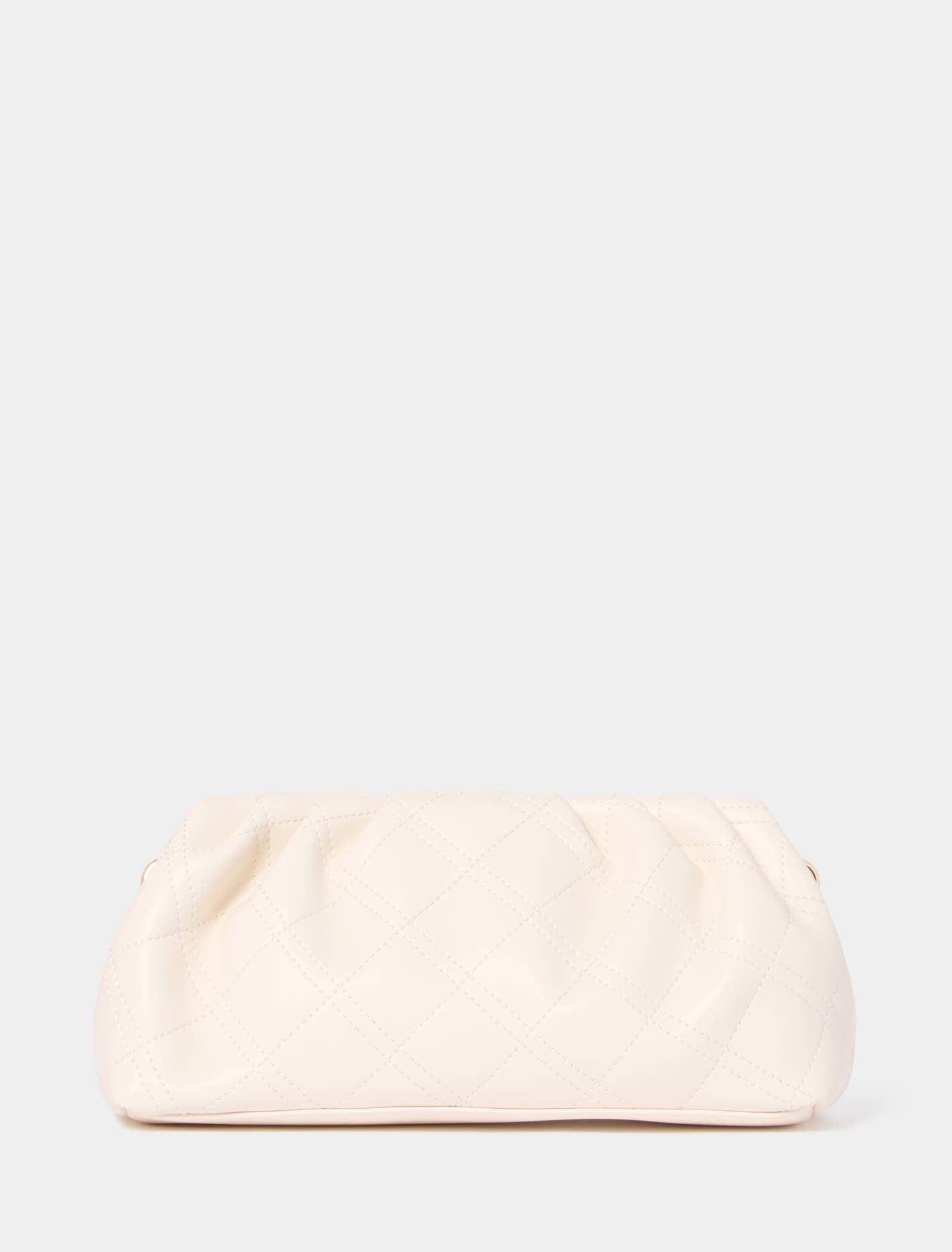Signature Saskia Soft Quilt Clutch Ivory_mannequin