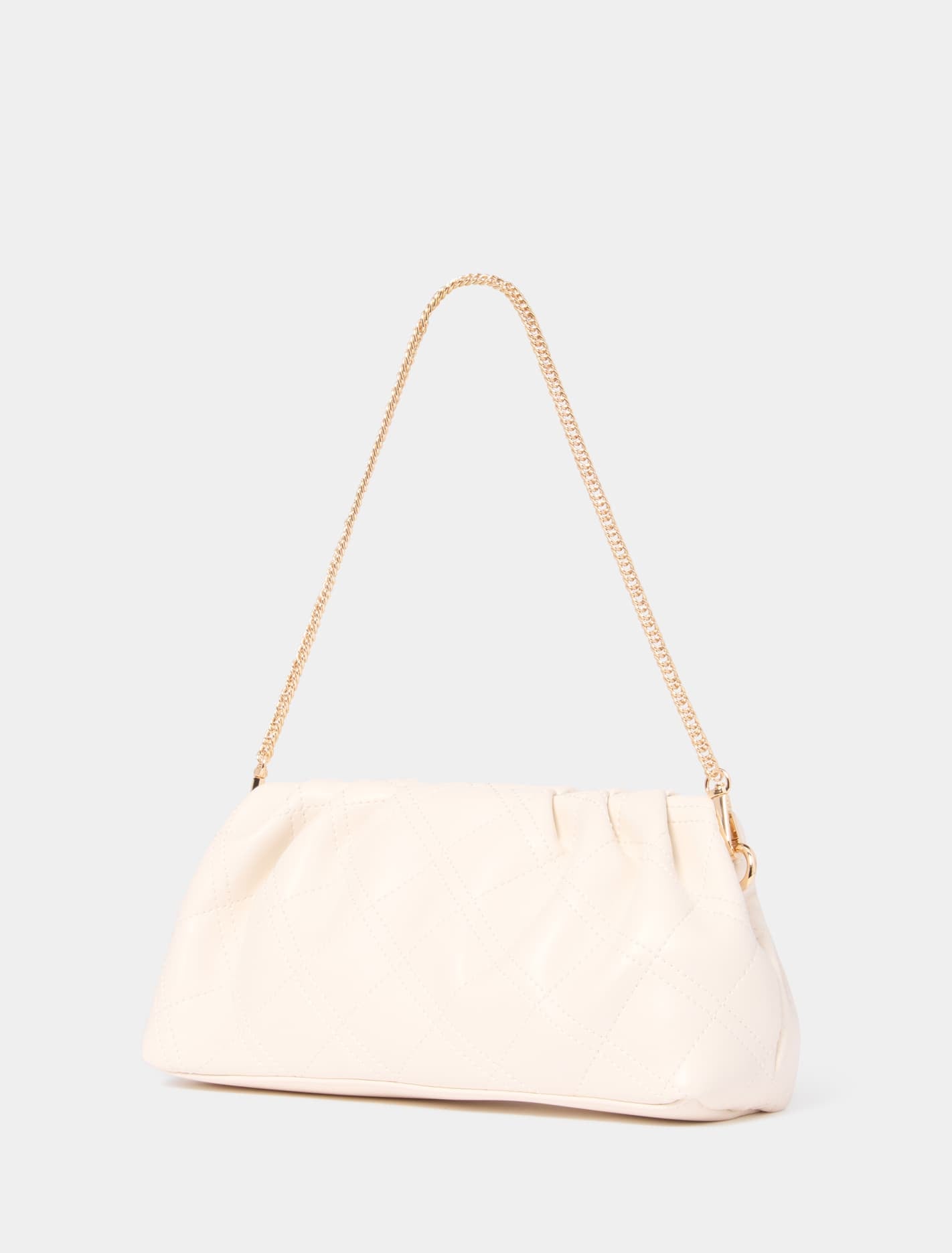 Signature Saskia Soft Quilt Clutch Ivory_mannequin