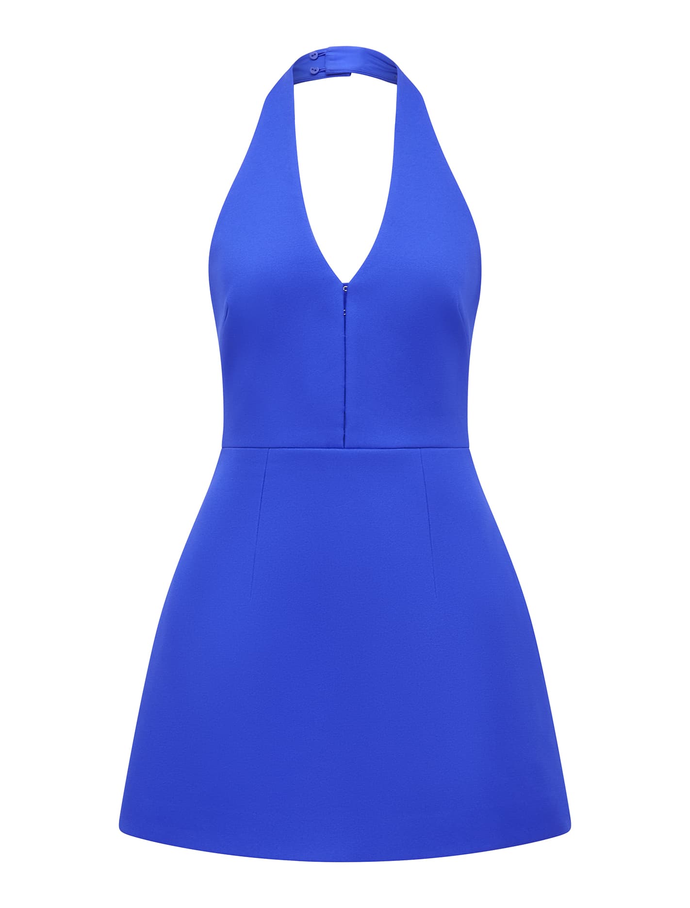 Ricki Halter Hook and Eye Mini Dress Intense Azure_mannequin