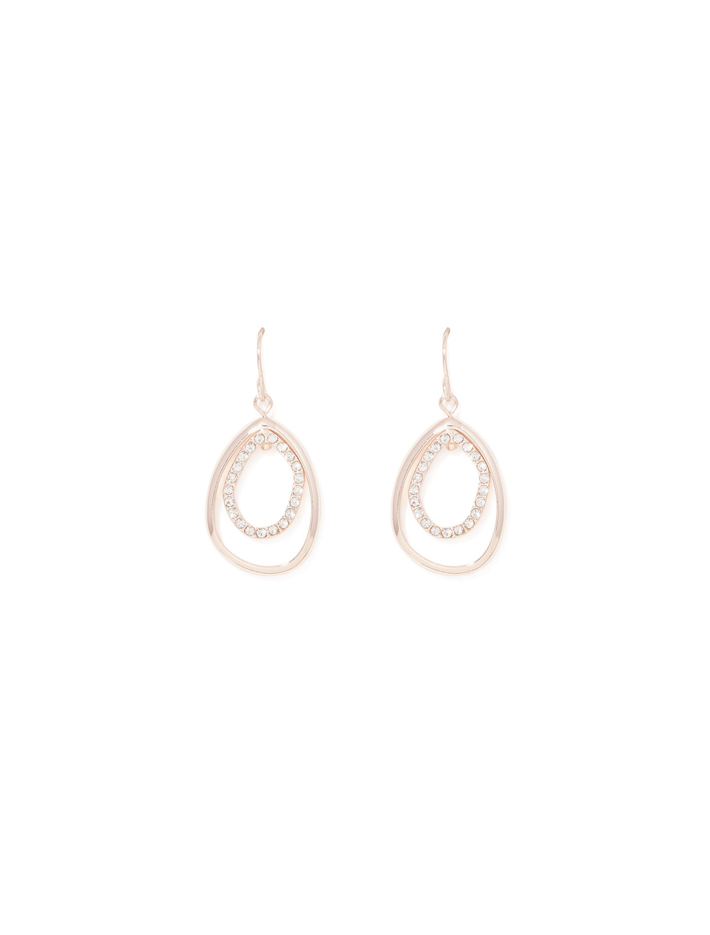 Riley Stone Ring Earring Rose Gold/Crystal_mannequin