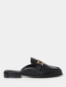 Betty Bit Trim Mule Loafers Black_mannequin