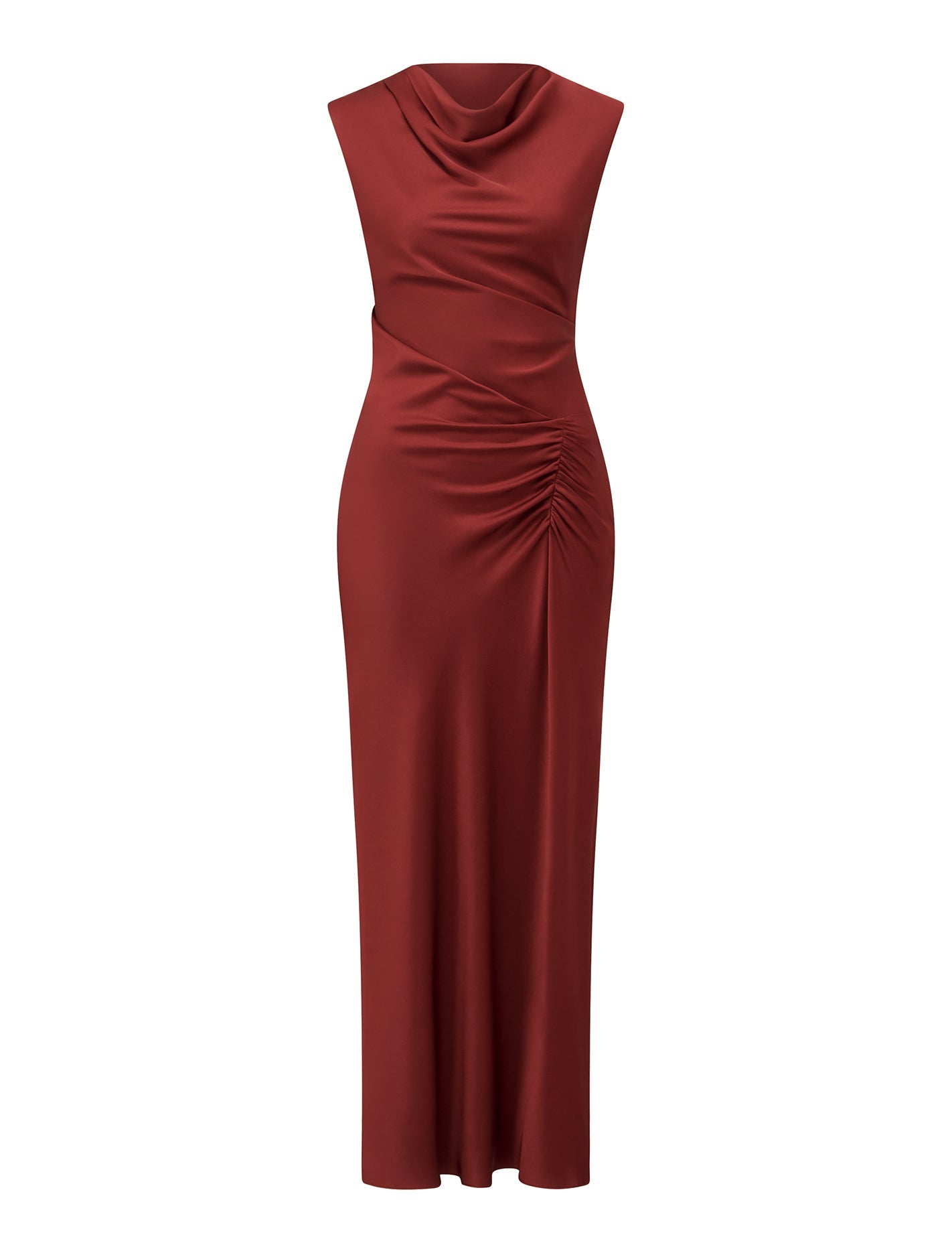 Ava Draped Satin Maxi Dress Shiraz_mannequin
