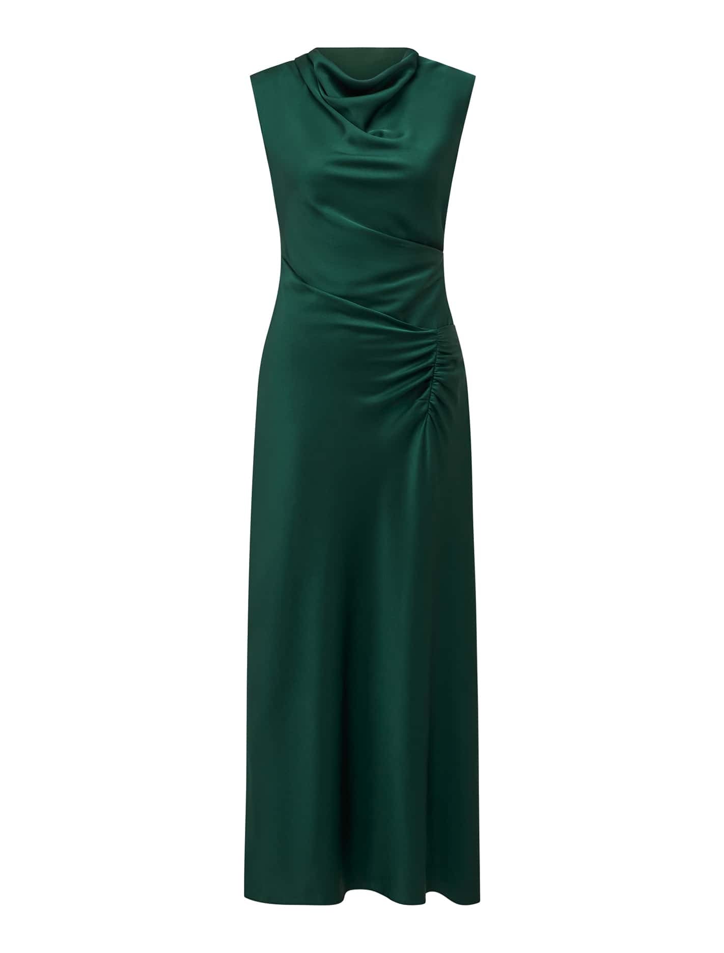 Ava Draped Satin Maxi Dress Forest Moss_mannequin