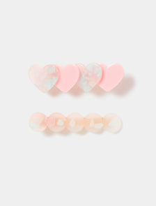 Ella Heart Hairclip 2 Pack Ballet Pink_mannequin