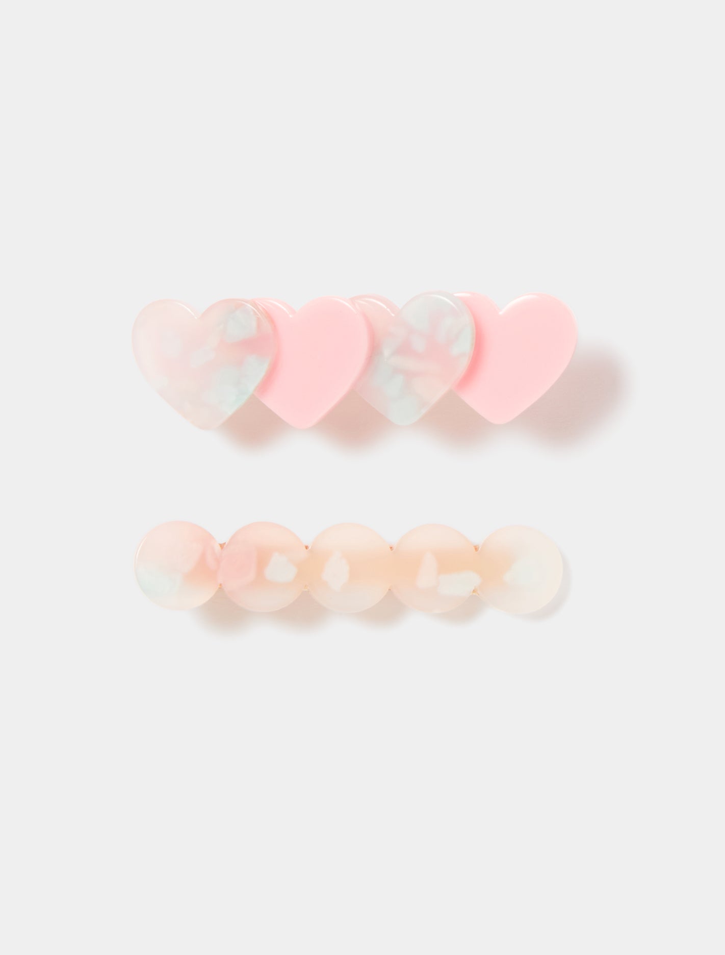 Ella Heart Hairclip 2 Pack Ballet Pink_mannequin