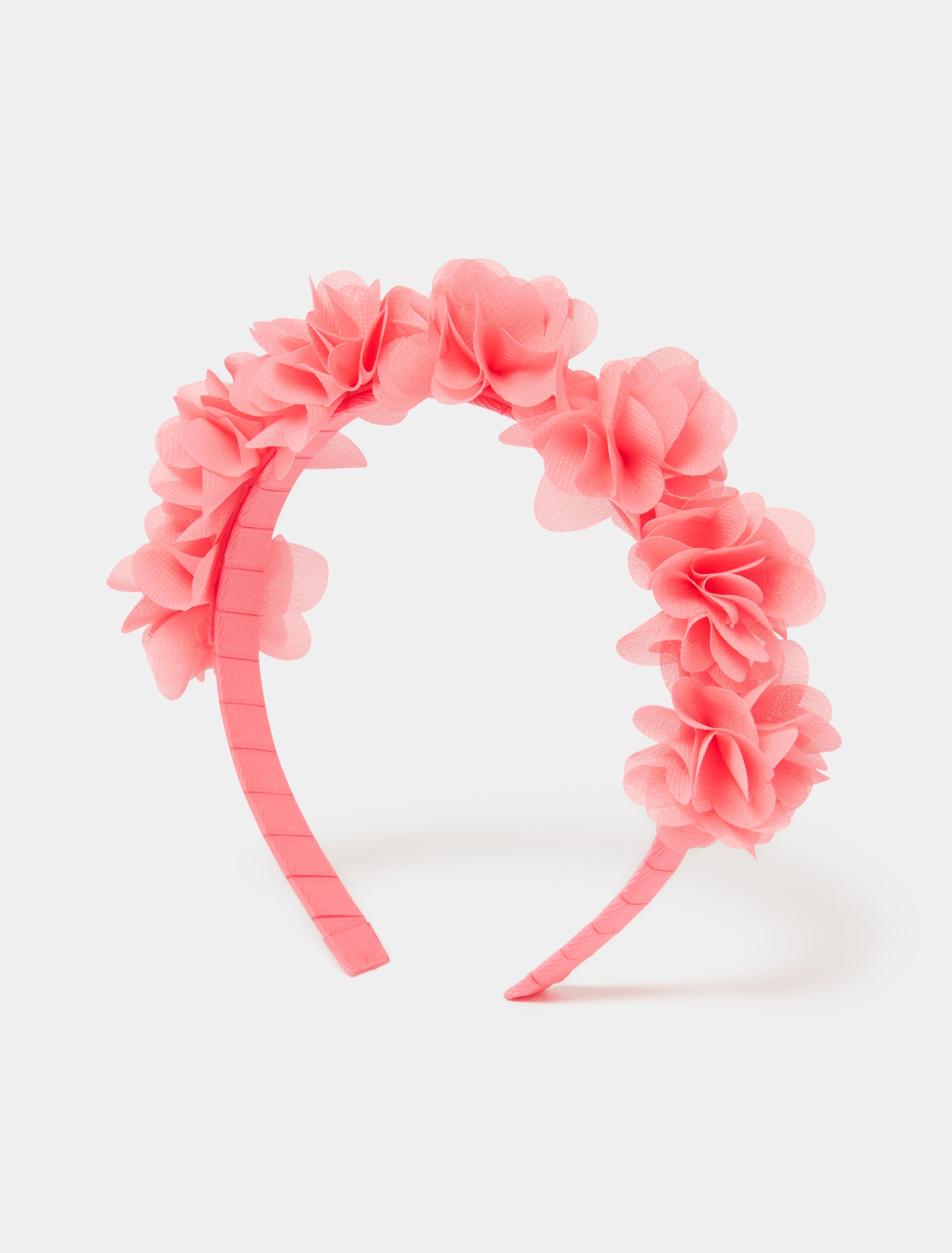 Penelope Soft Tulle Flower Headband Geranium Pink_mannequin