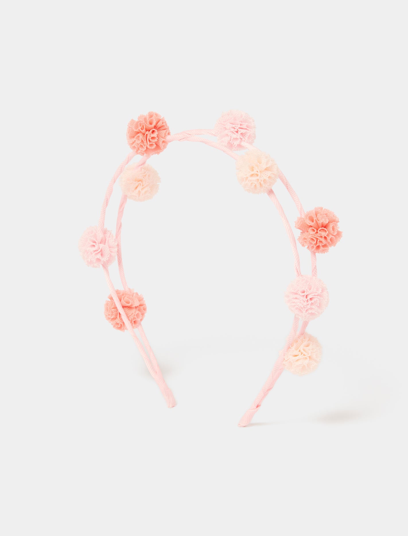 Ophelia Pom Pom Headband Pink Multi_mannequin
