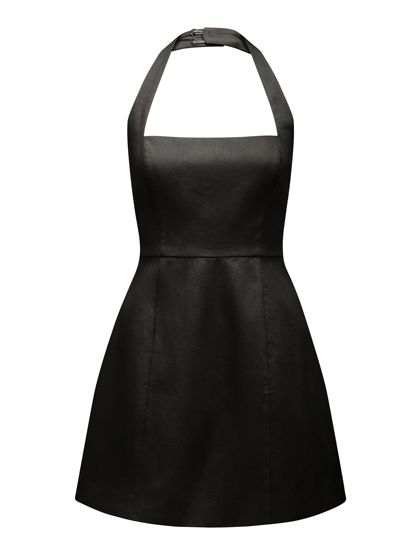 Stevie Halter-Neck Mini Dress Black_mannequin